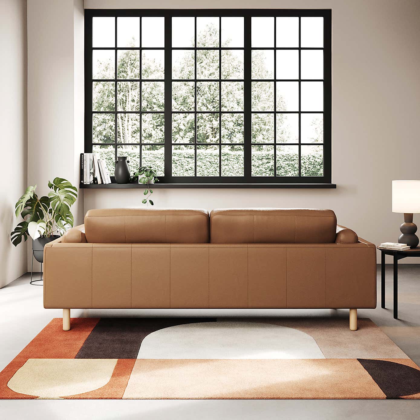 Newton Classic Leather 4 Seater Sofa