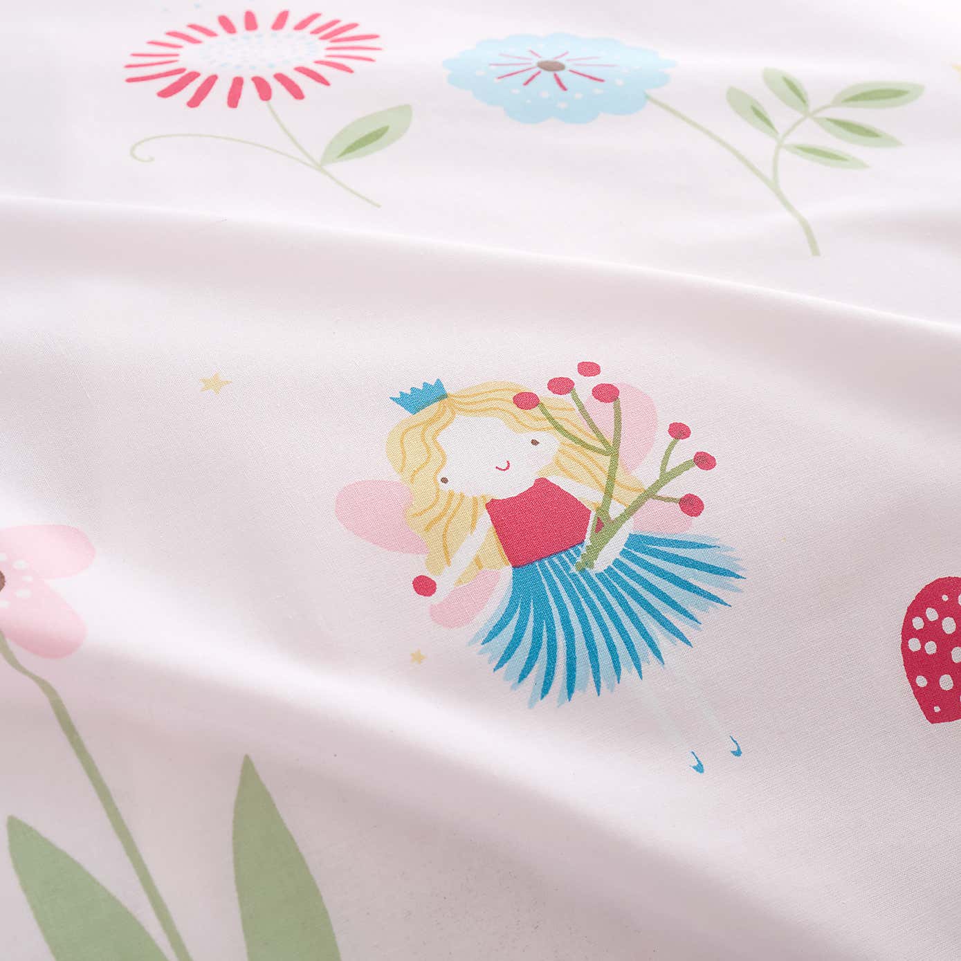 Toadstool Fairies Reversible Polycotton Duvet Cover & Pillowcase Set