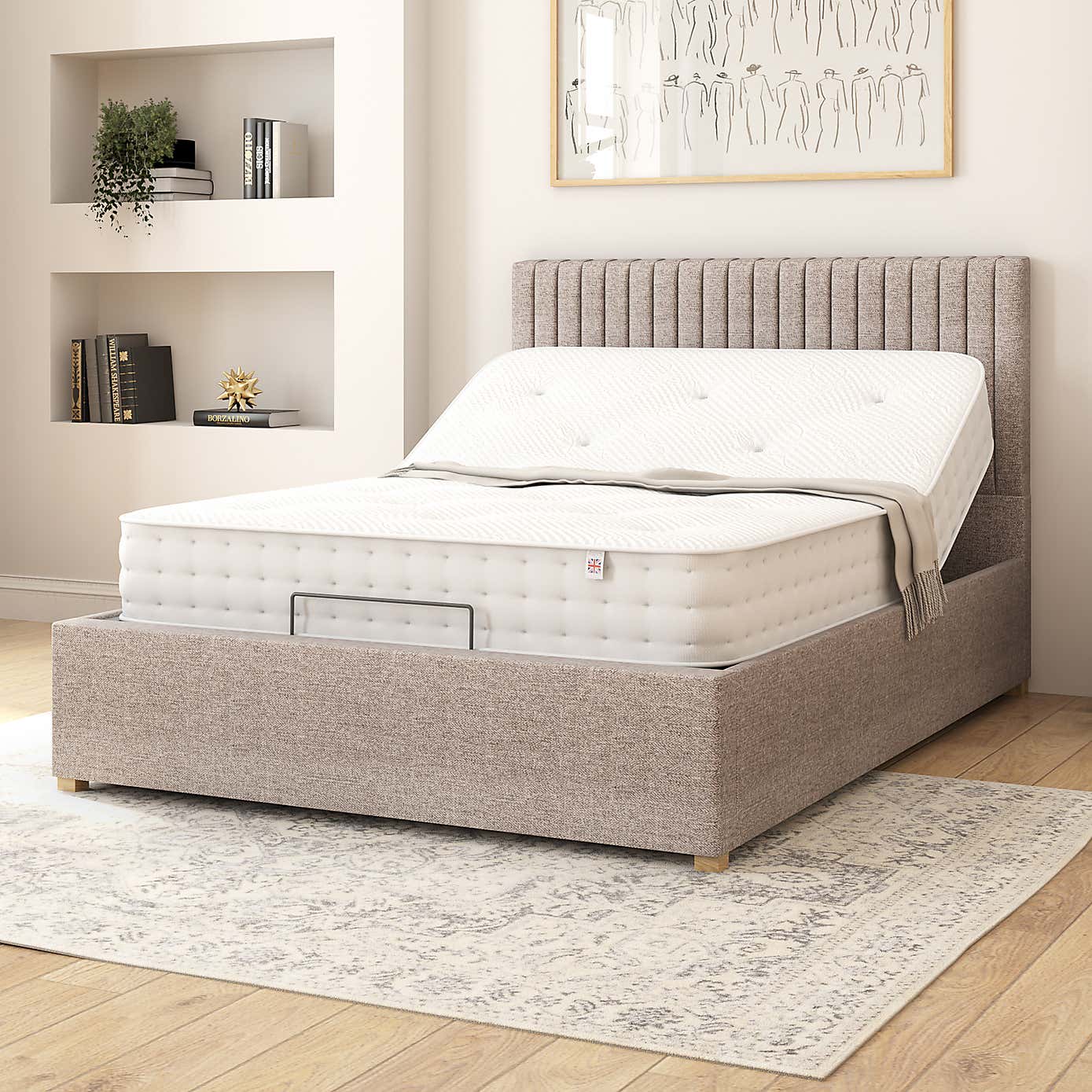 Grant Saxon Twill Adjustable Bed