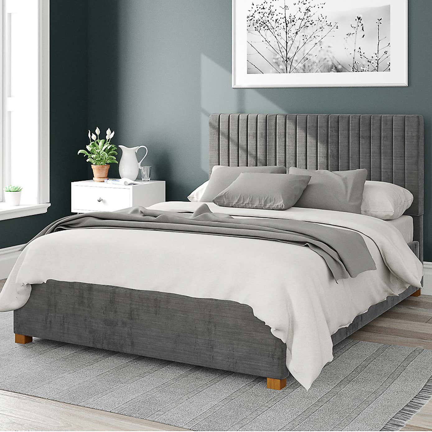 Grant Firenze Velour Ottoman Bed