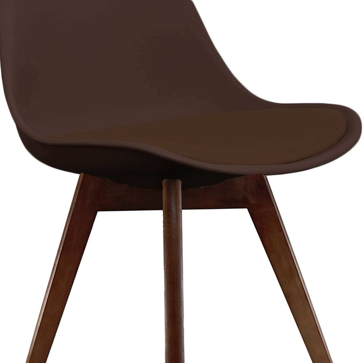 Fusion Living Soho Plastic Dining Chair with Squared Legs