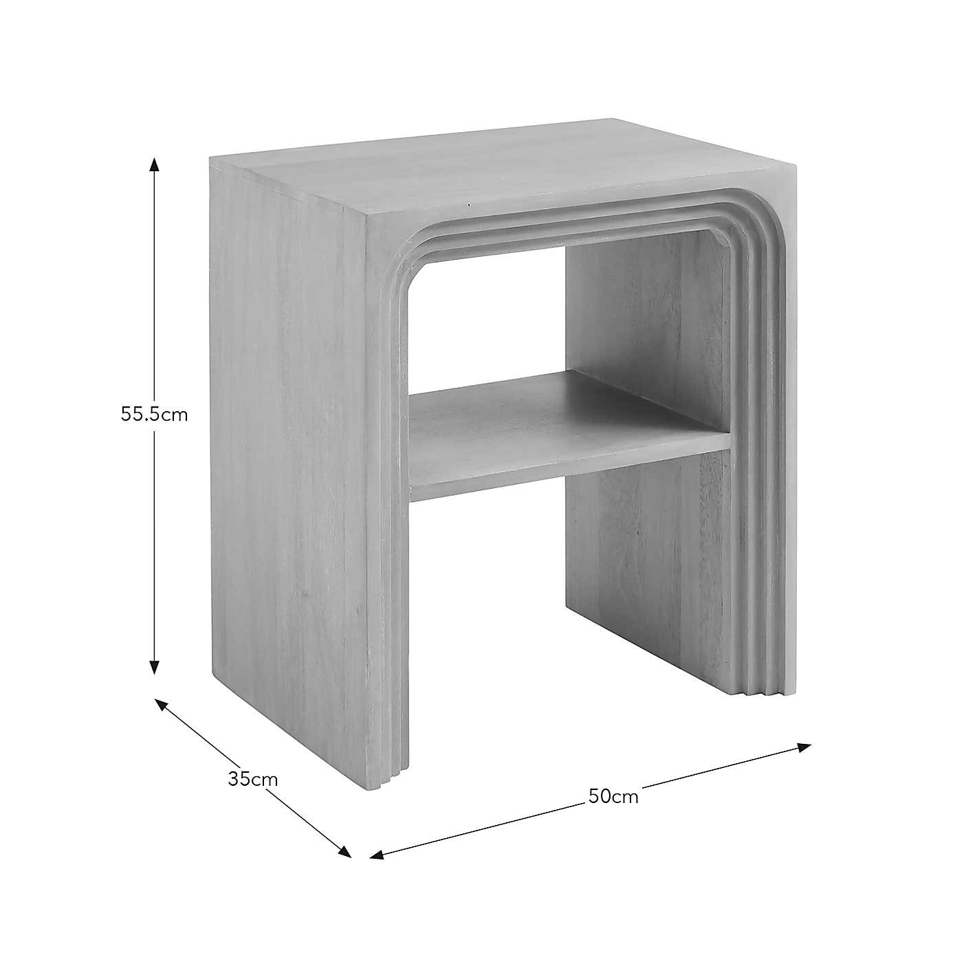 Romy Bedside Table, Mango Wood