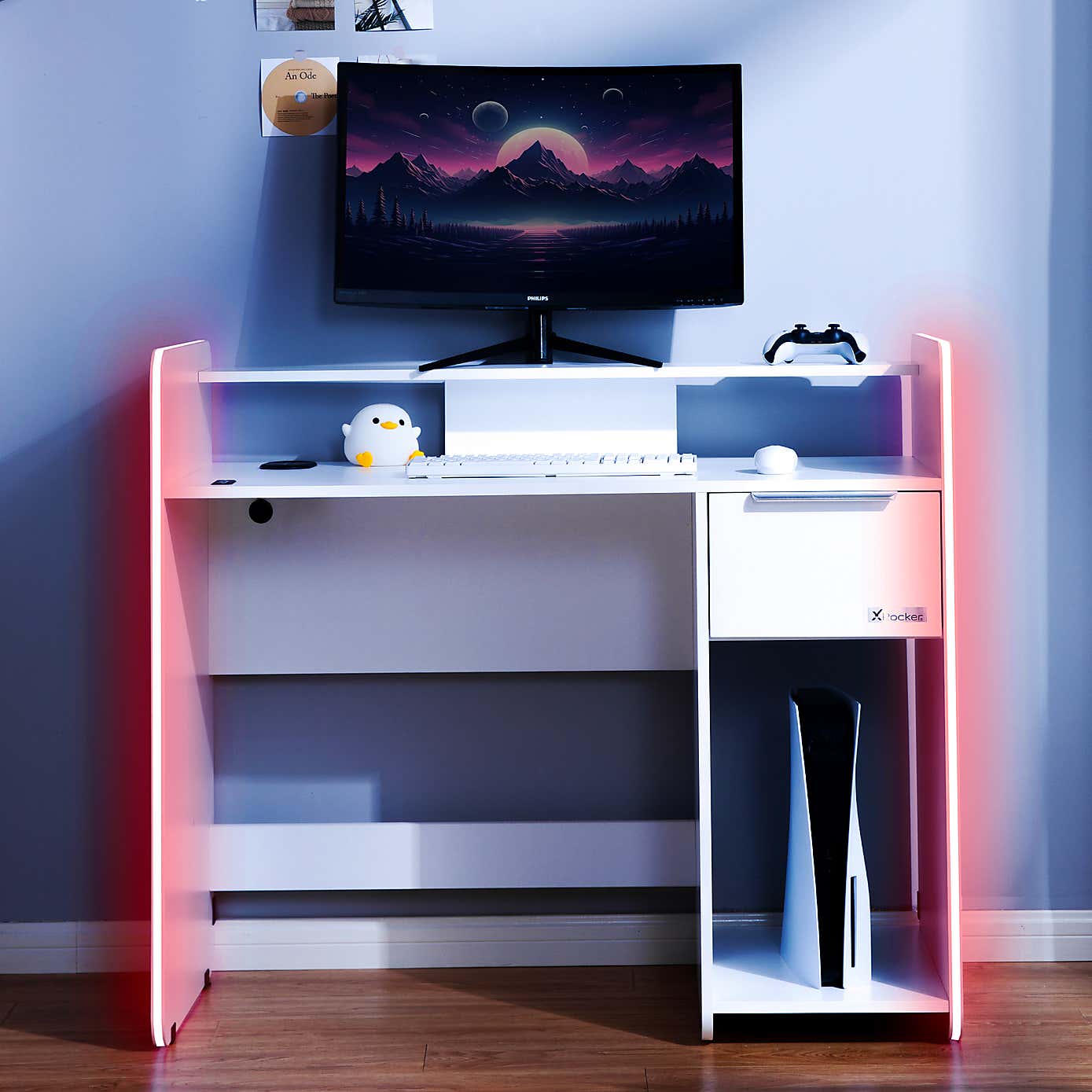 Electra Desk with Wirelesss Charging and LED Lights