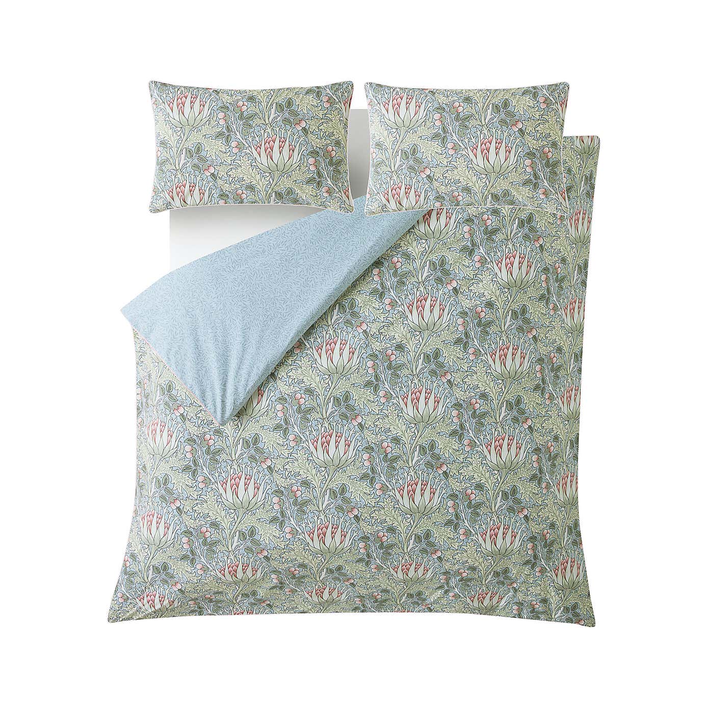 William Morris Artichoke 100% Cotton Duvet Cover and Pillowcase Set