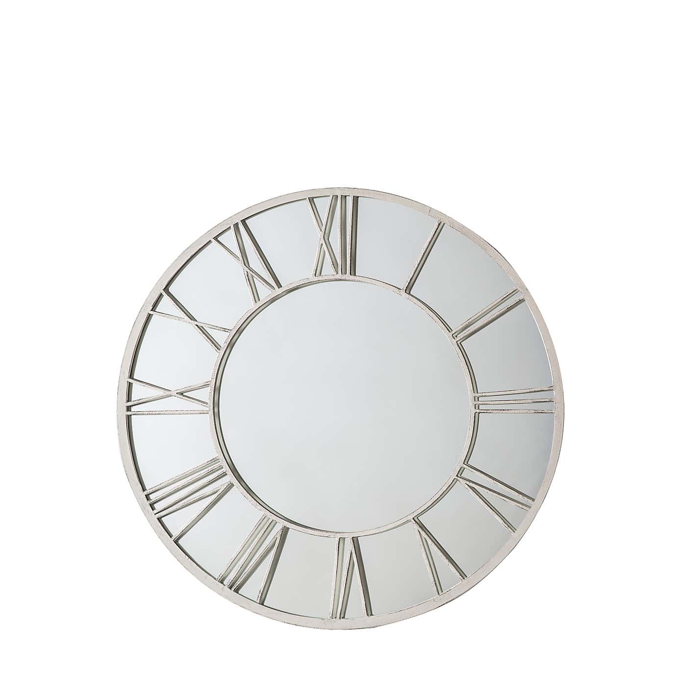 Laines Distressed Round Indoor Outdoor Wall Mirror