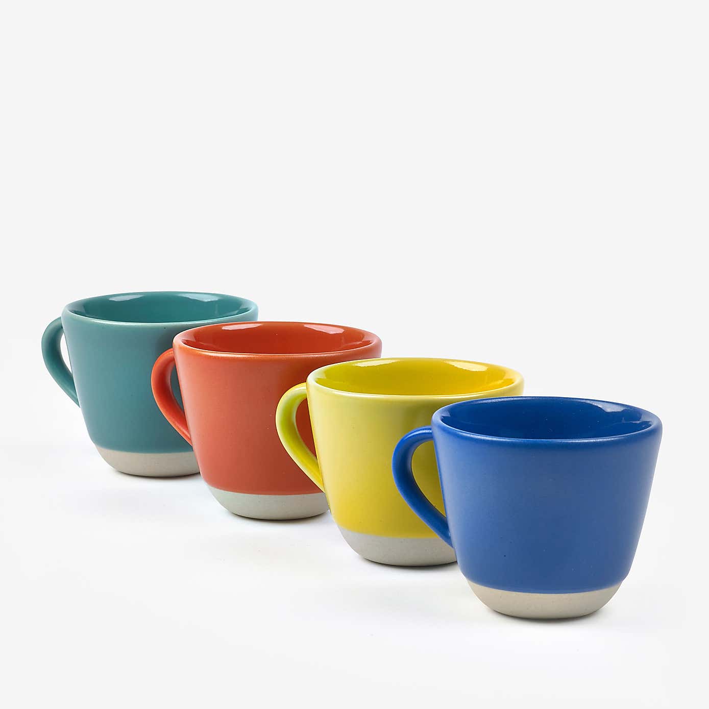 Set of 4 Sur La Table Colour Me Happy Multicoloured Espresso Cups