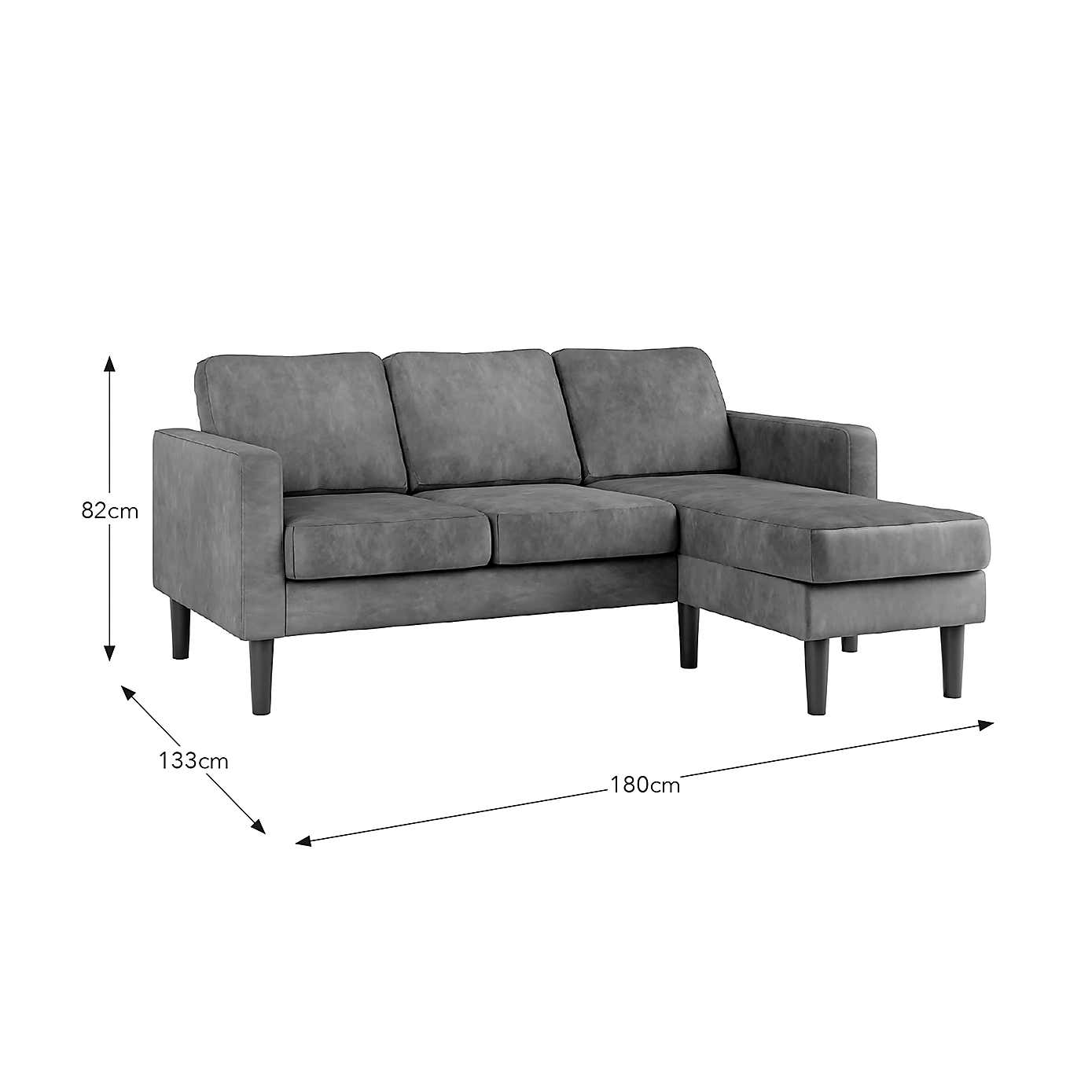 Jacob Faux Leather Compact Corner Chaise Sofa