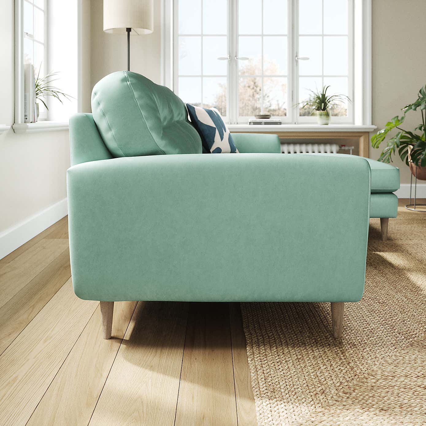 Sven Opulent Velvet Large Corner Chaise Sofa