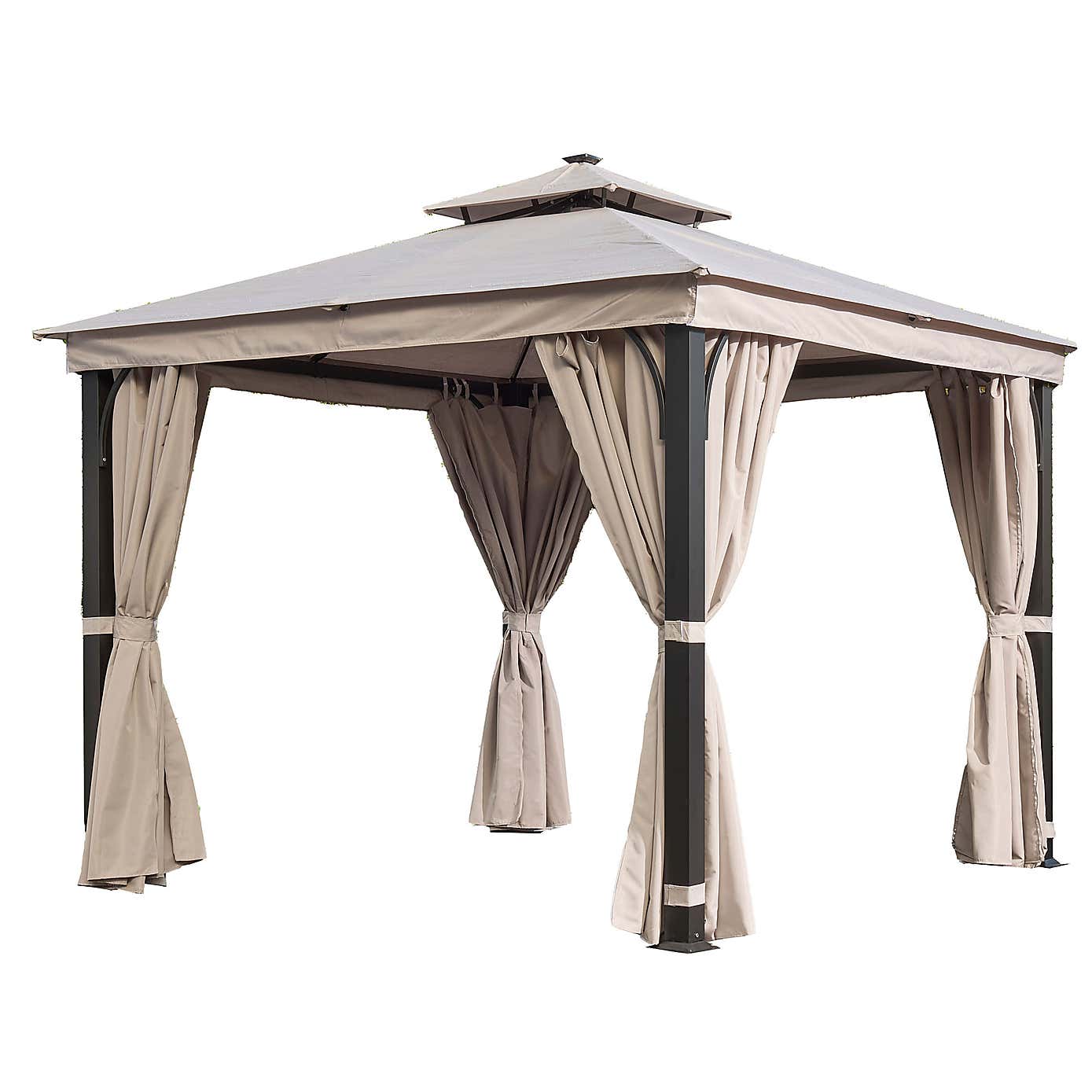 Luxury 3m x 3m Gazebo with LED Light