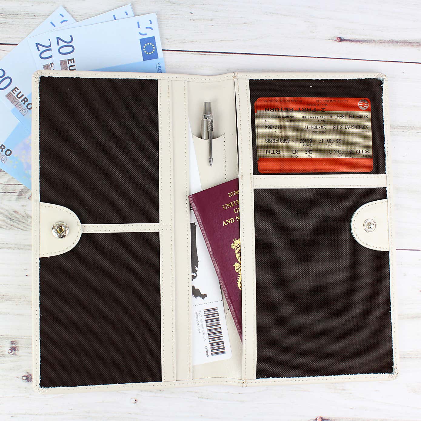 Personalised Gold Name Travel Document Holder