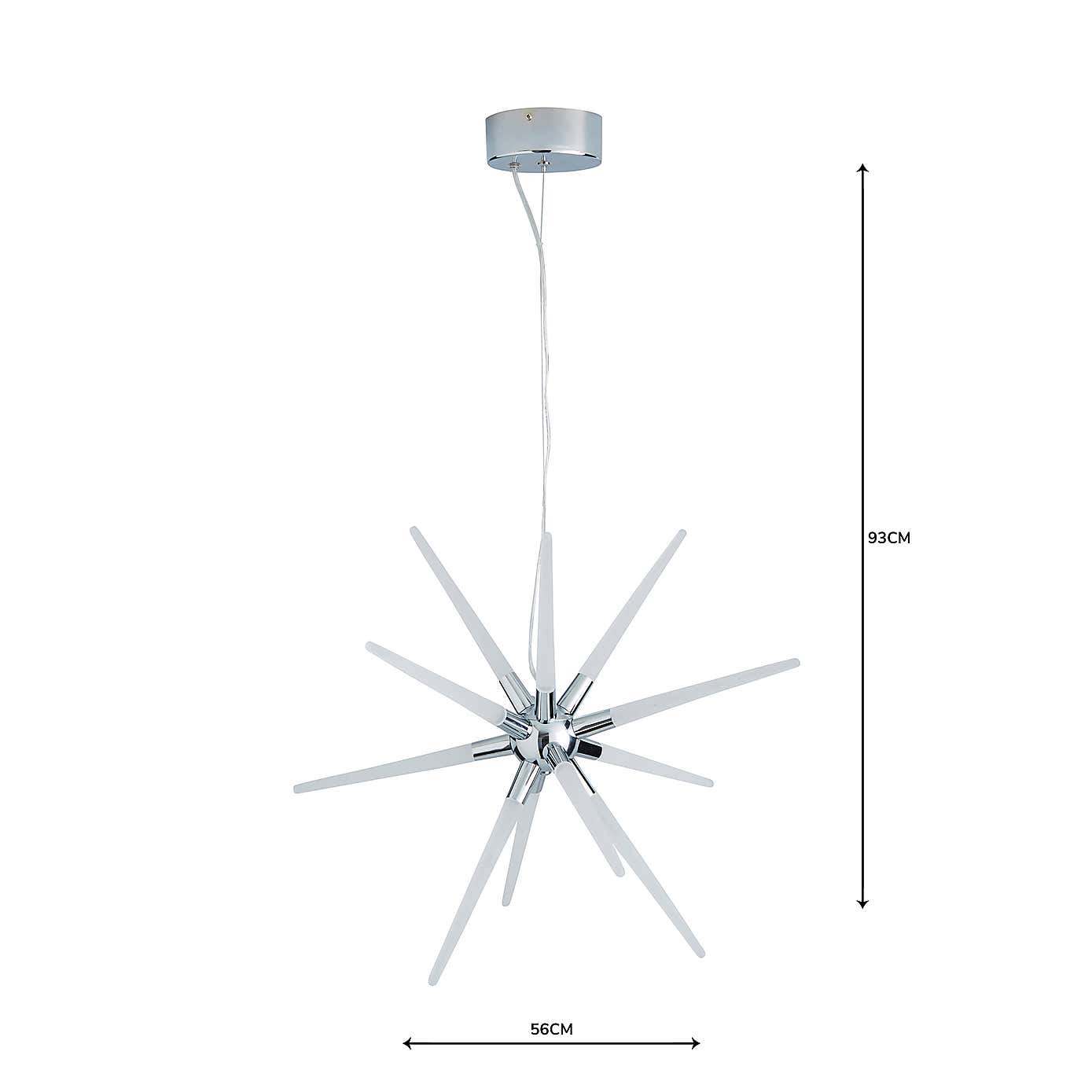 Liard 9 Light Pendant Integrated LED Star Ceiling Fitting