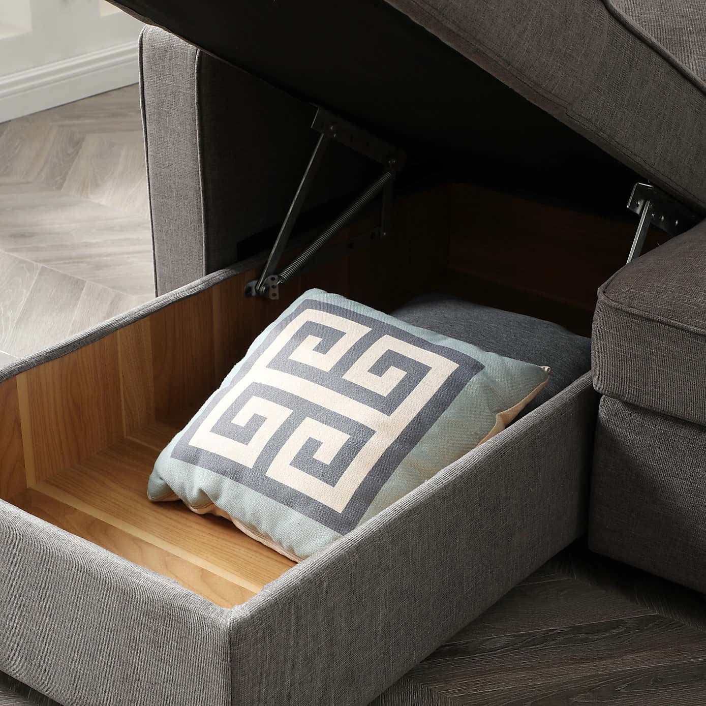 Kayden Reversible Woven Corner Double Sofa Bed