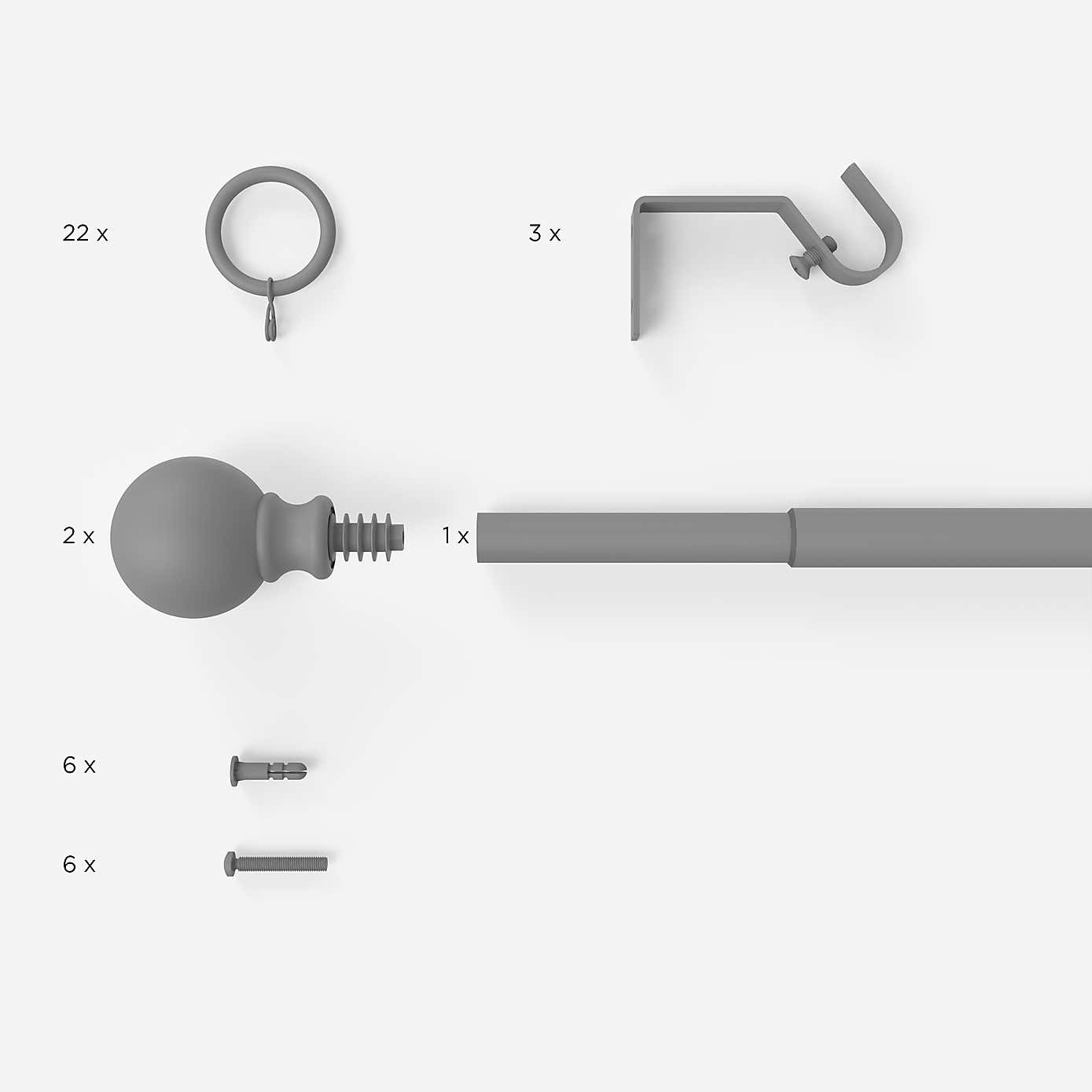 Ashton Metal Extendable Curtain Pole