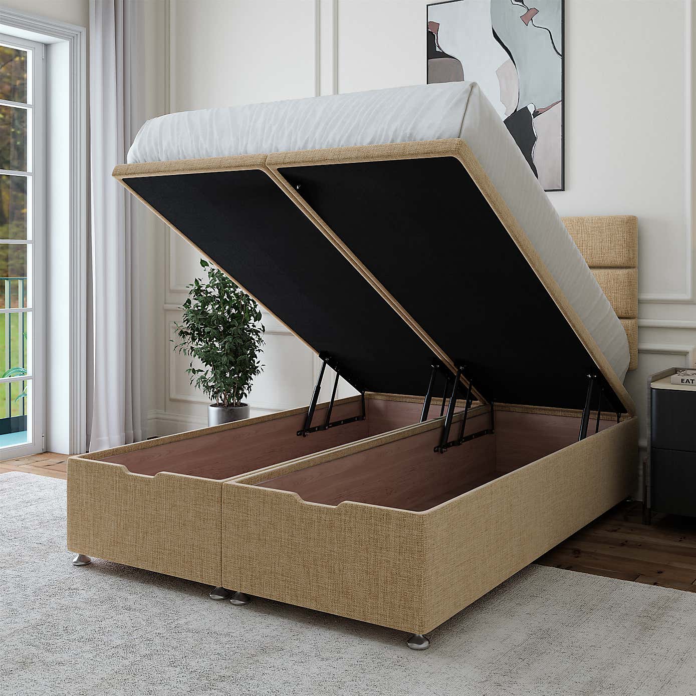 Bedmaster Woven Fabric End of Bed Ottoman Base