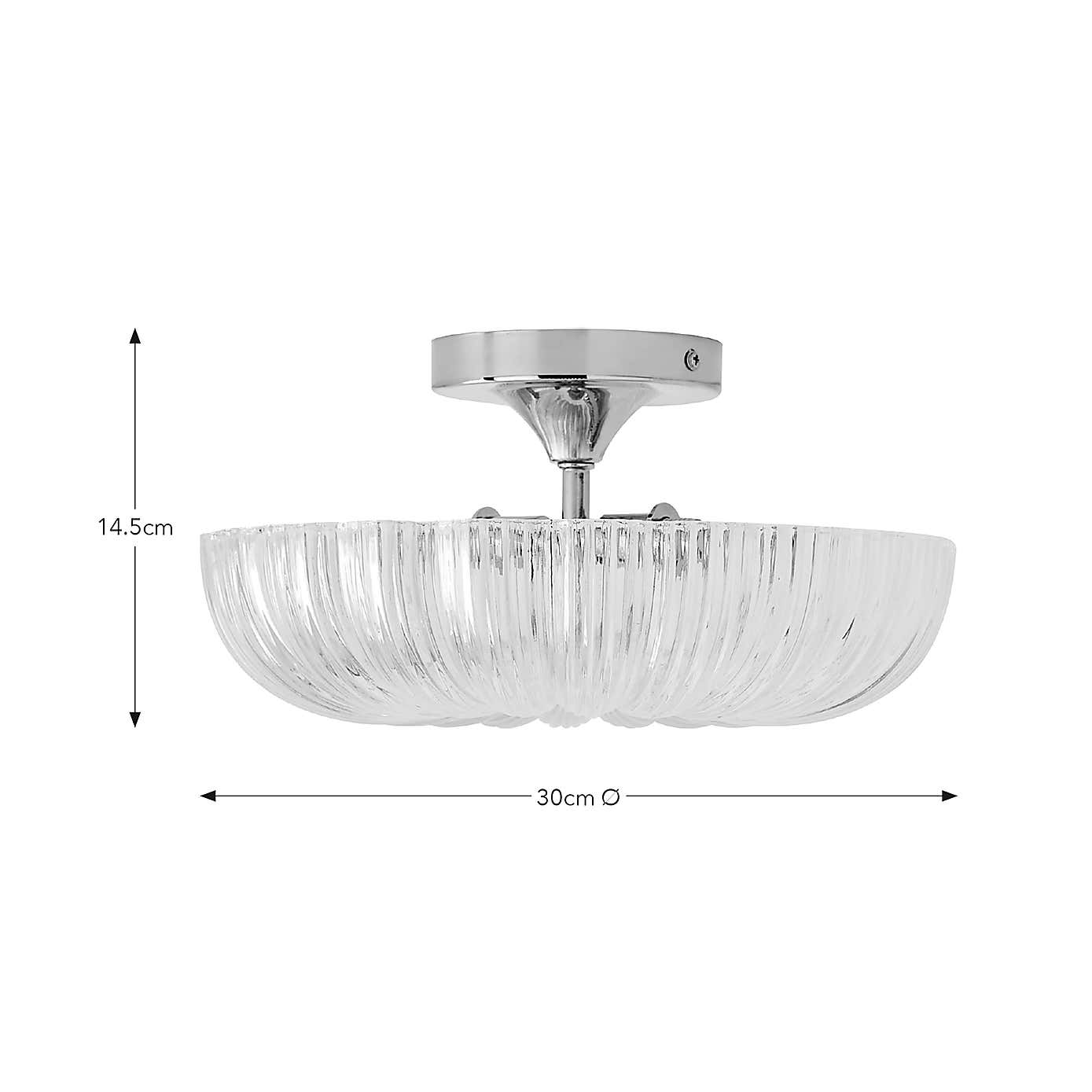 Evelyn Bathroom Flush Ceiling Light