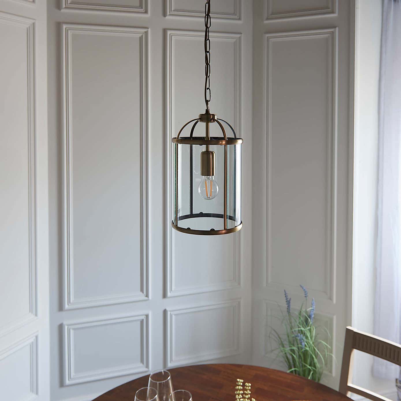 Vogue Lambeth Glass Pendant Ceiling Fitting