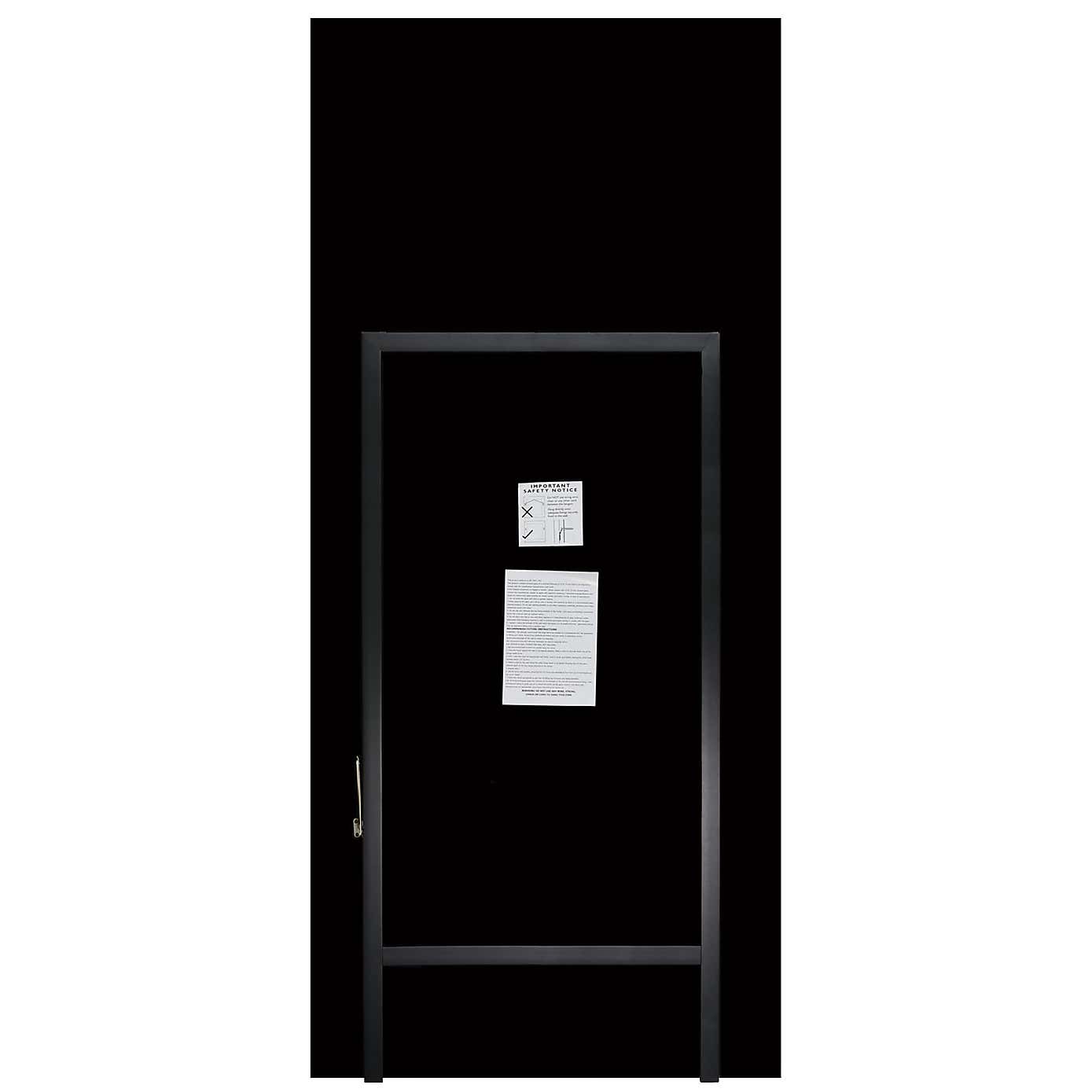 Black Double Bevelled Rectangle Full Length Free Standing Cheval Mirror