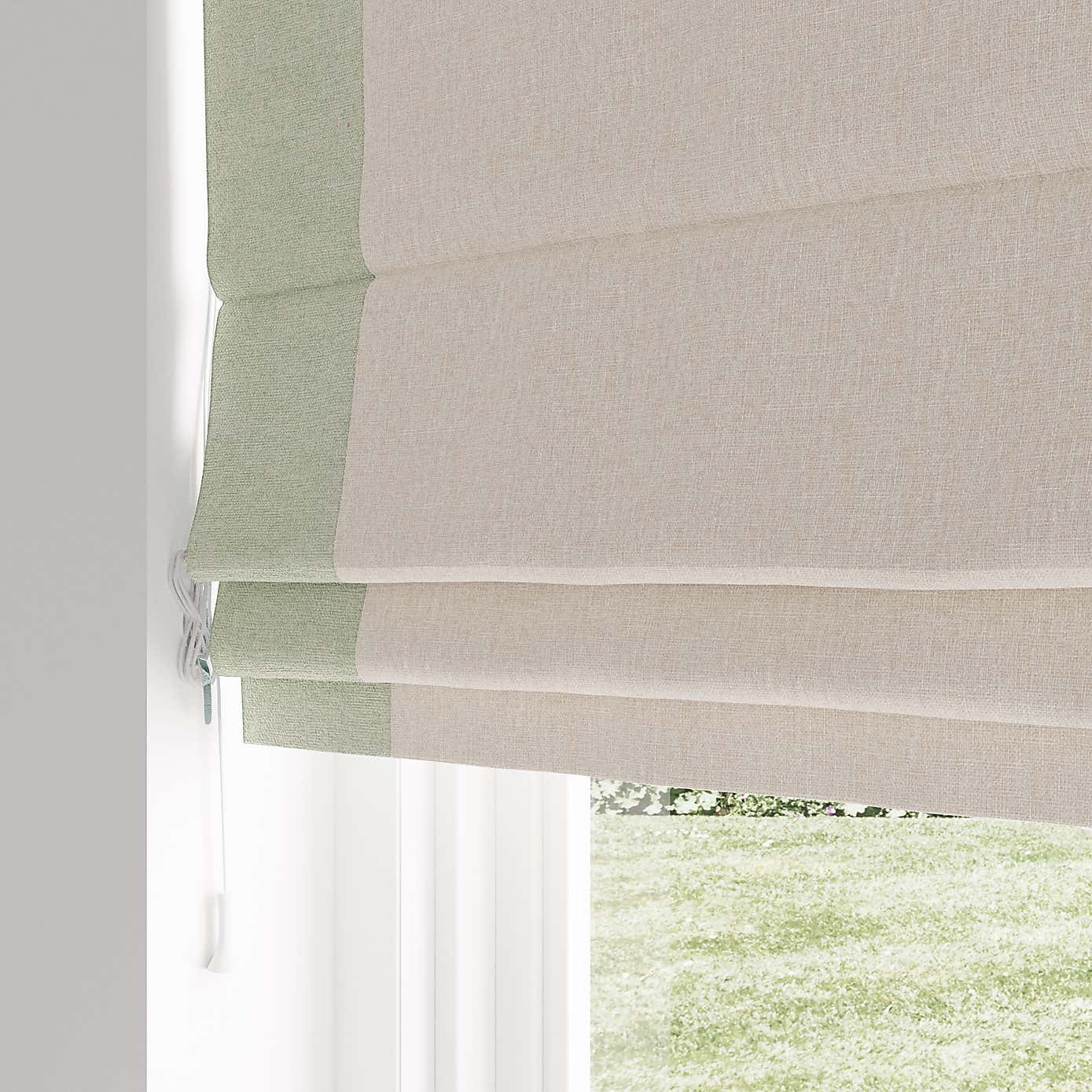 Luna Bordered Blackout Roman Blind
