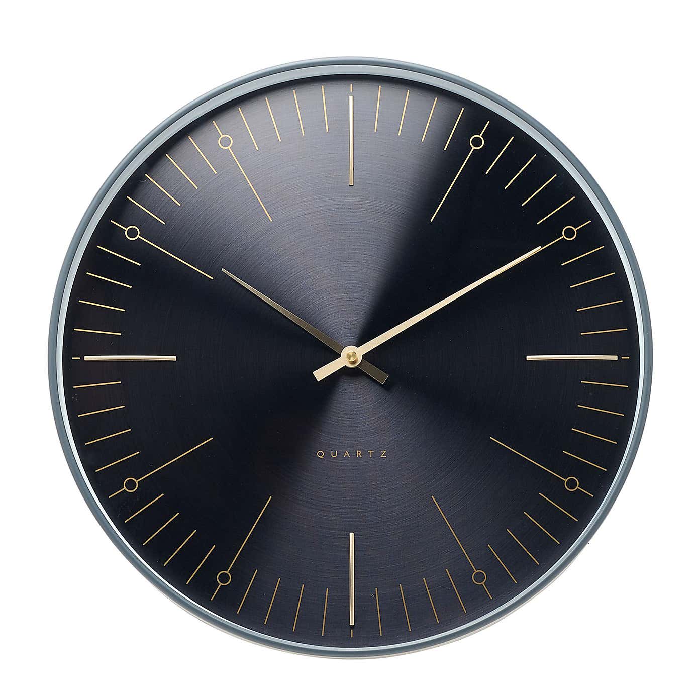 Interval Metallic Wall Clock