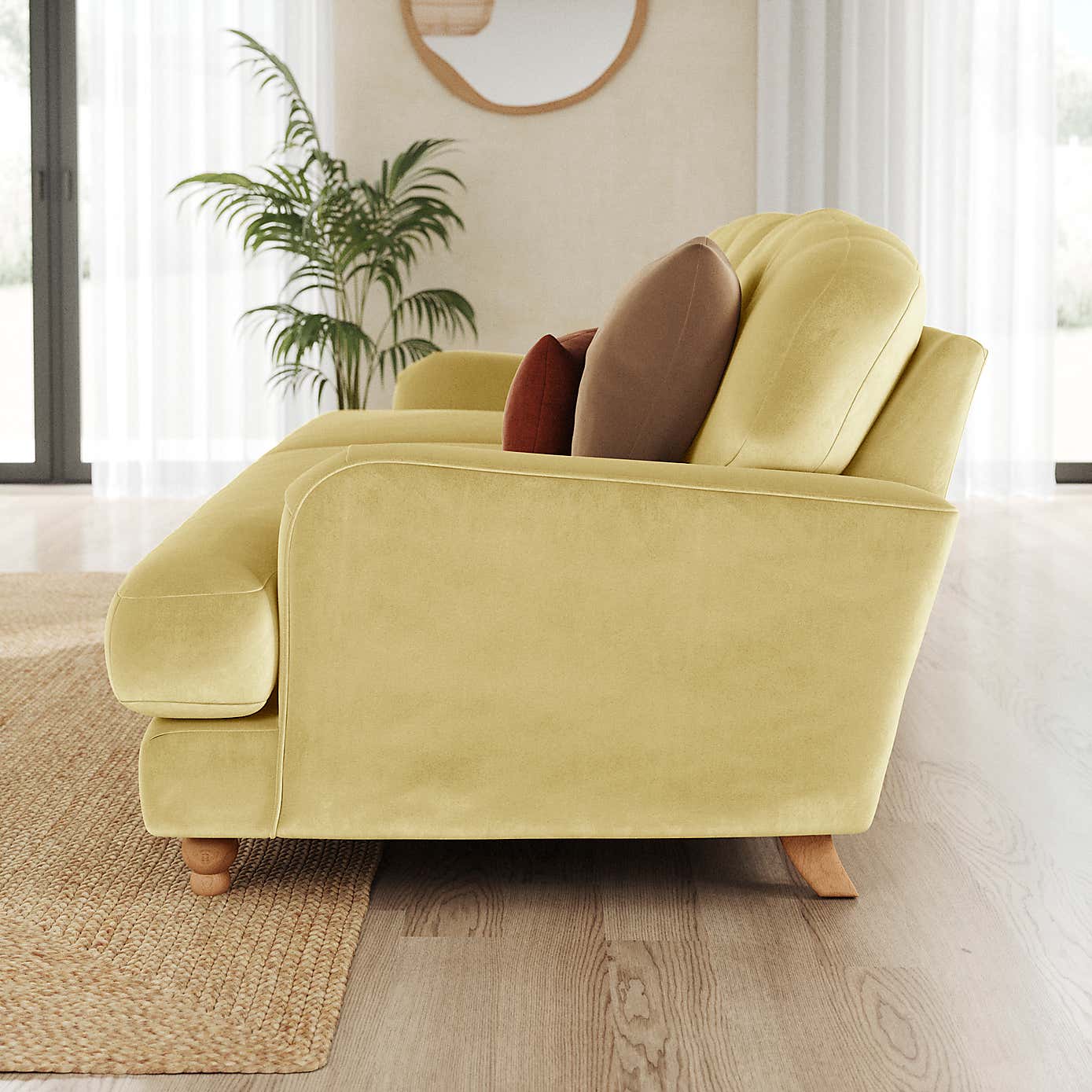 Martha Vintage Velvet 3 Seater Sofa