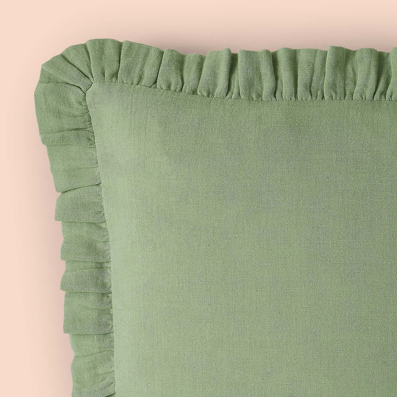 Frilled Gauze Square Cushion