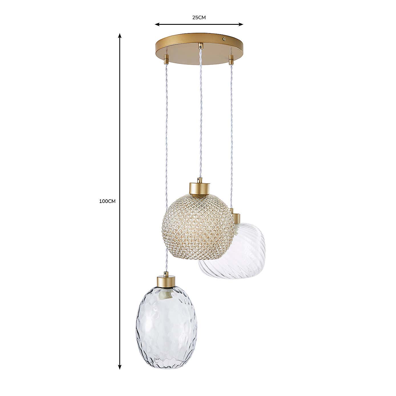 Elodie 3 Light Cluster Ceiling Fitting