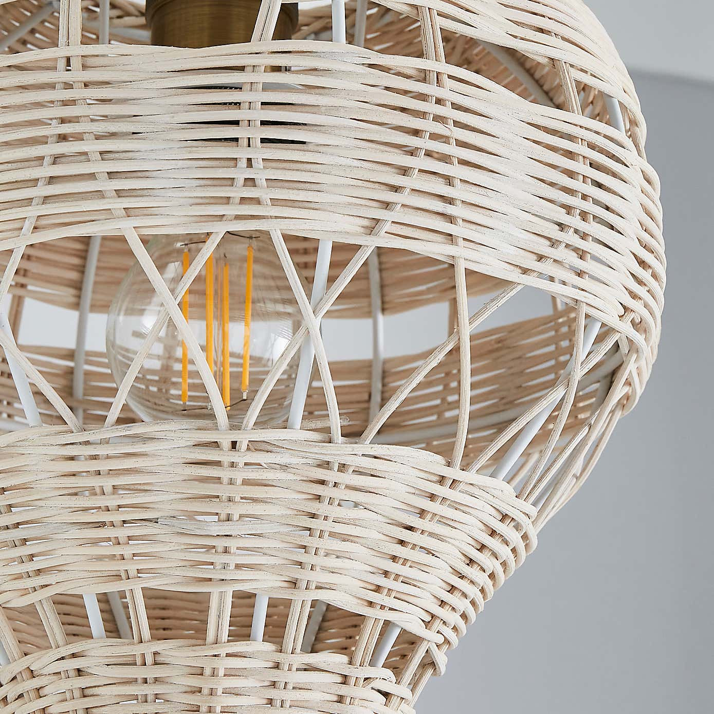 Hot Air Balloon Rattan Easy Fit Pendant Shade