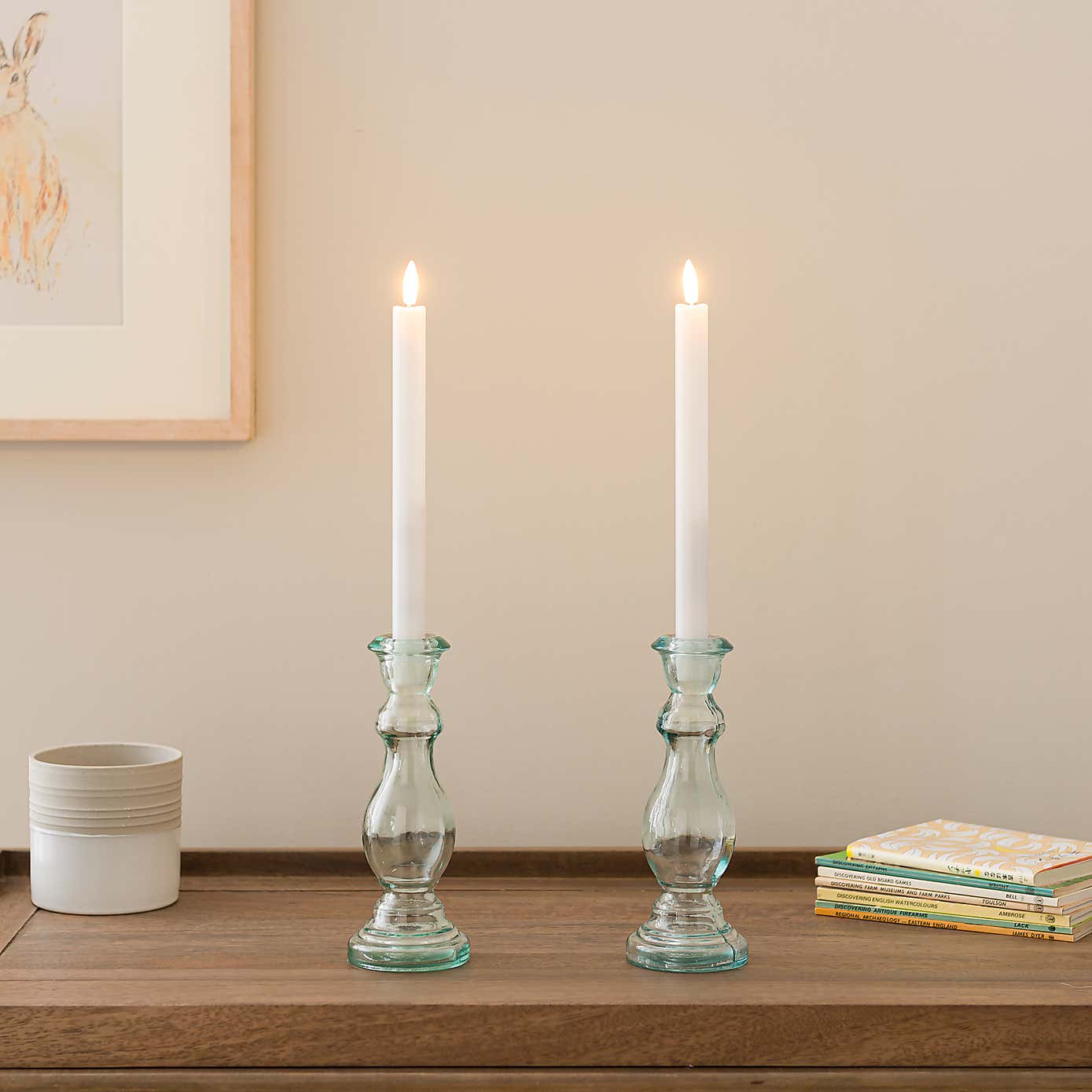 Set of 2 LED Taper Candles