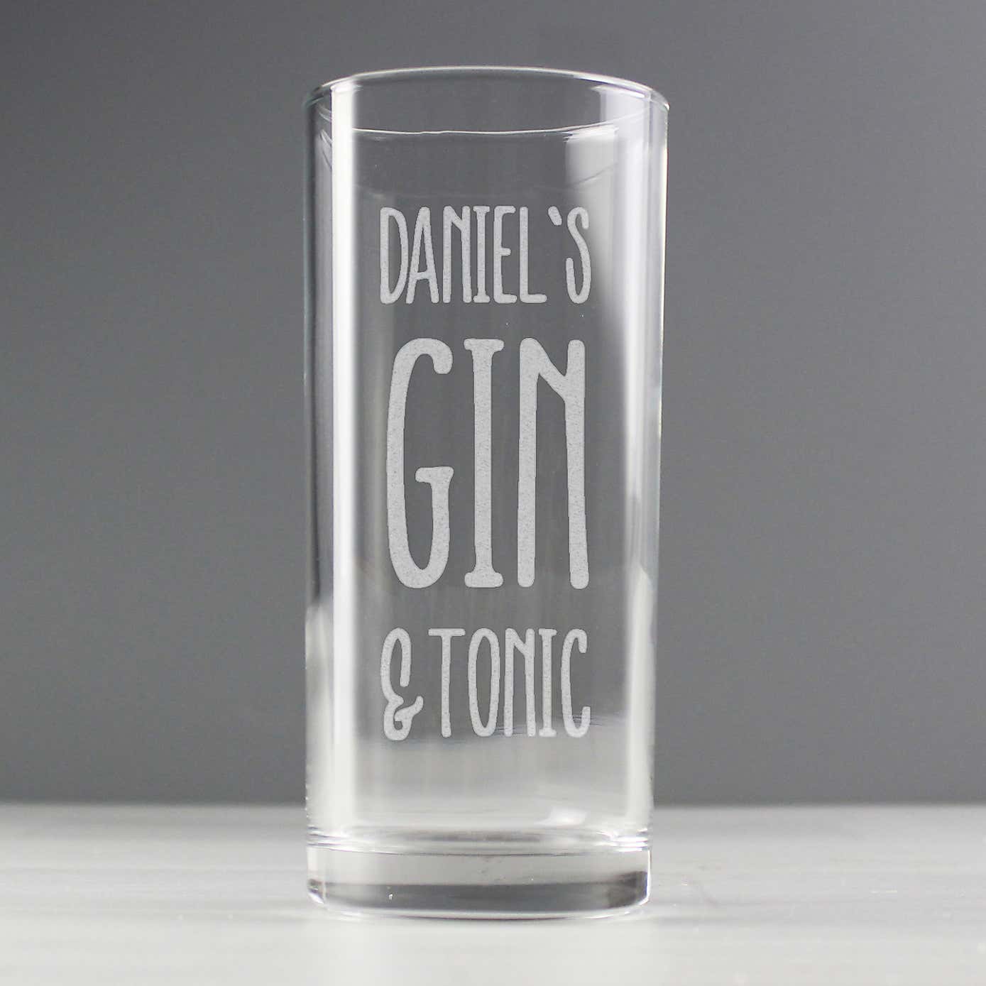 Personalised Gin and Tonic Hi Ball Glass