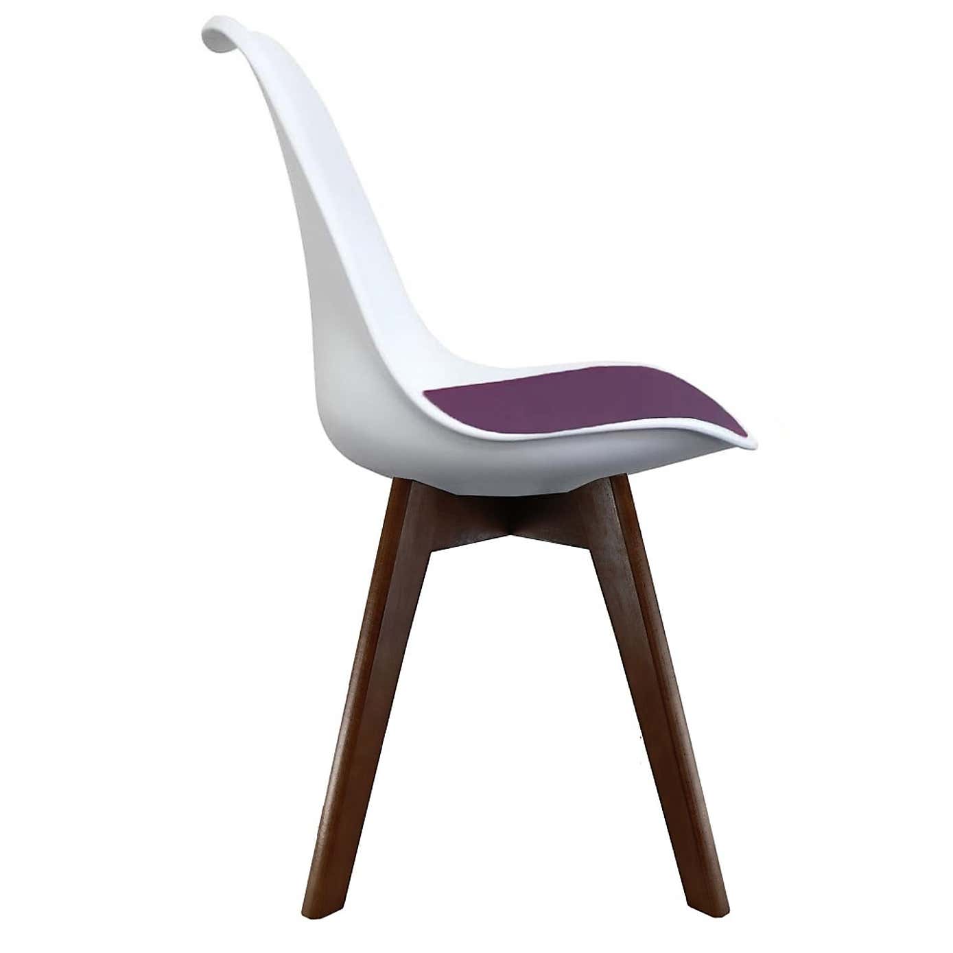 Fusion Living Soho White Plastic Dining Chair with Squared Legs