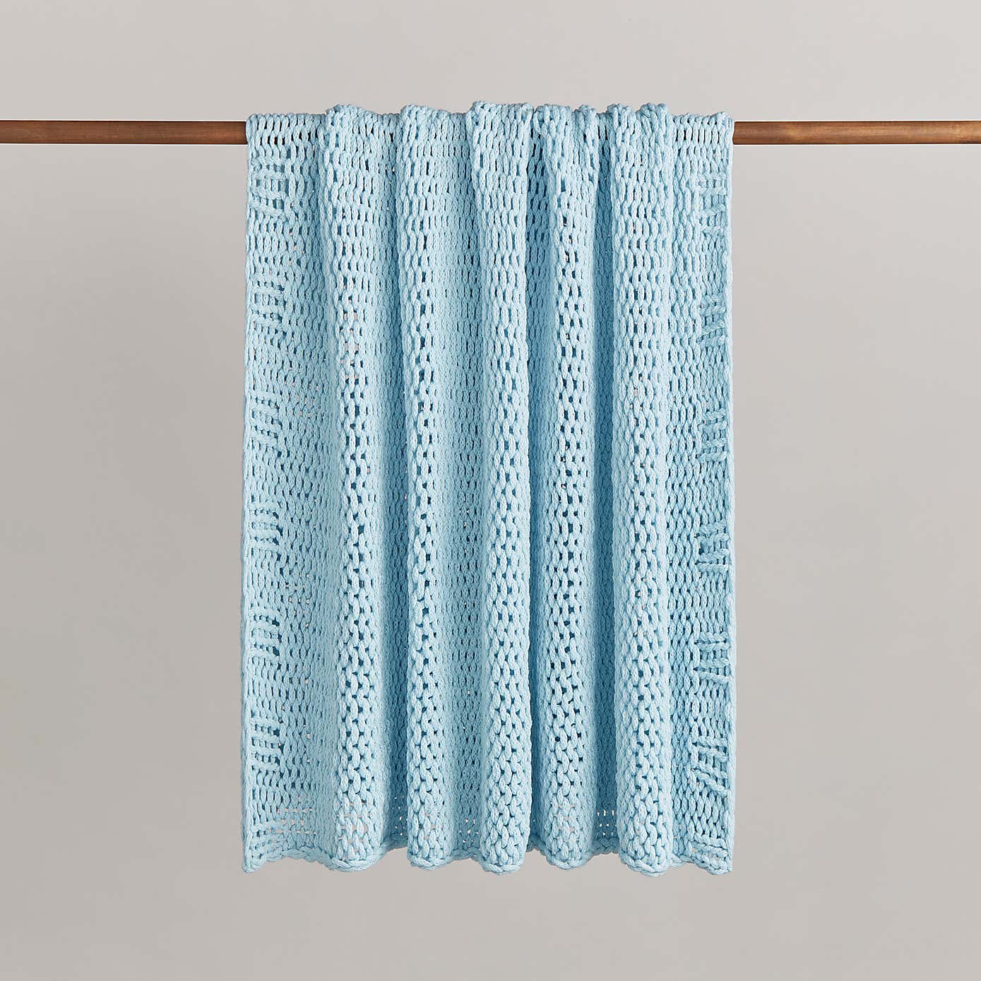 Chunky Knit Recycled Throw 130cm x 170cm