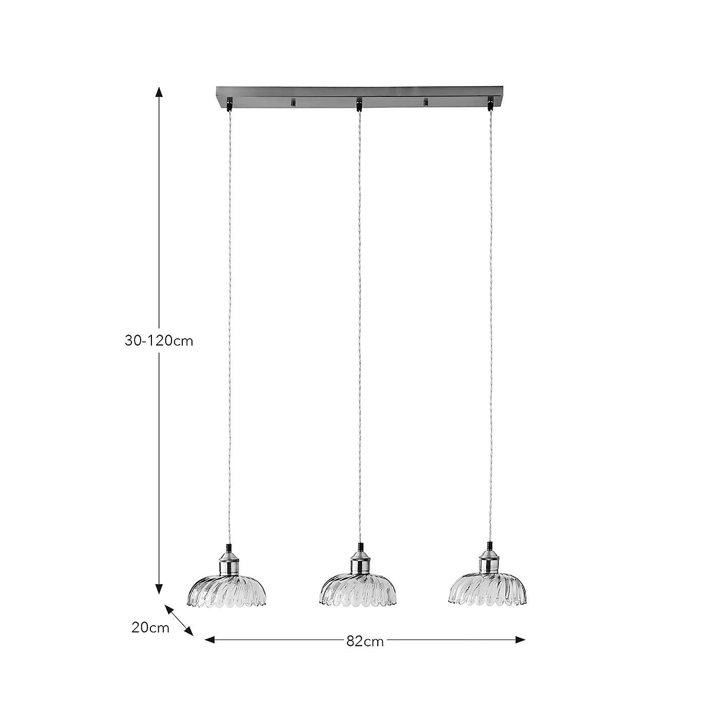 Lucille 3 Light Adjustable Diner Ceiling Light
