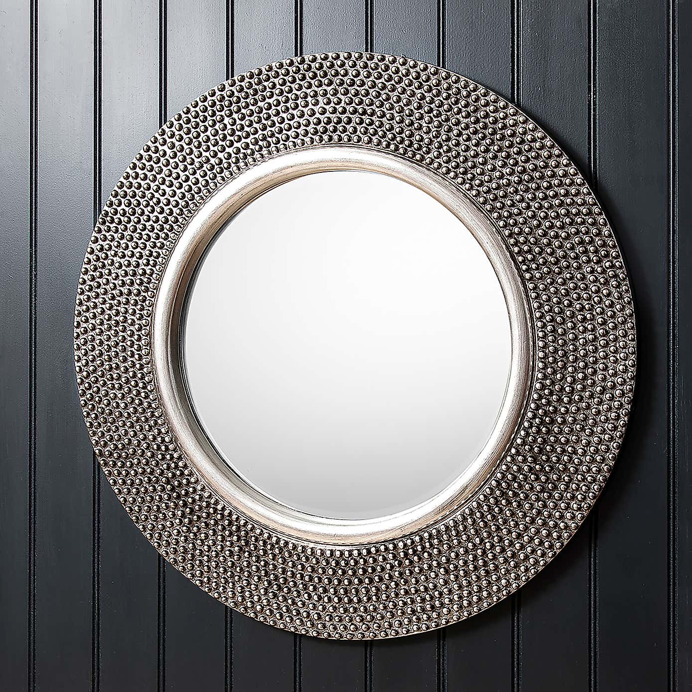 Danbury Beaded Round Wall Mirror
