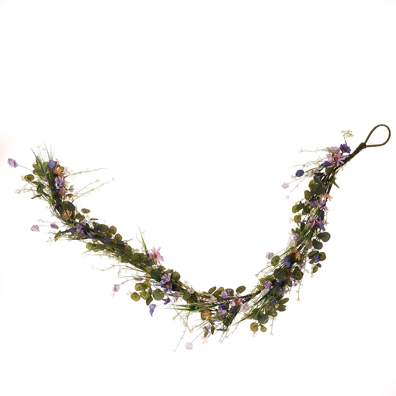 Artificial Purple Spring Florals Garland