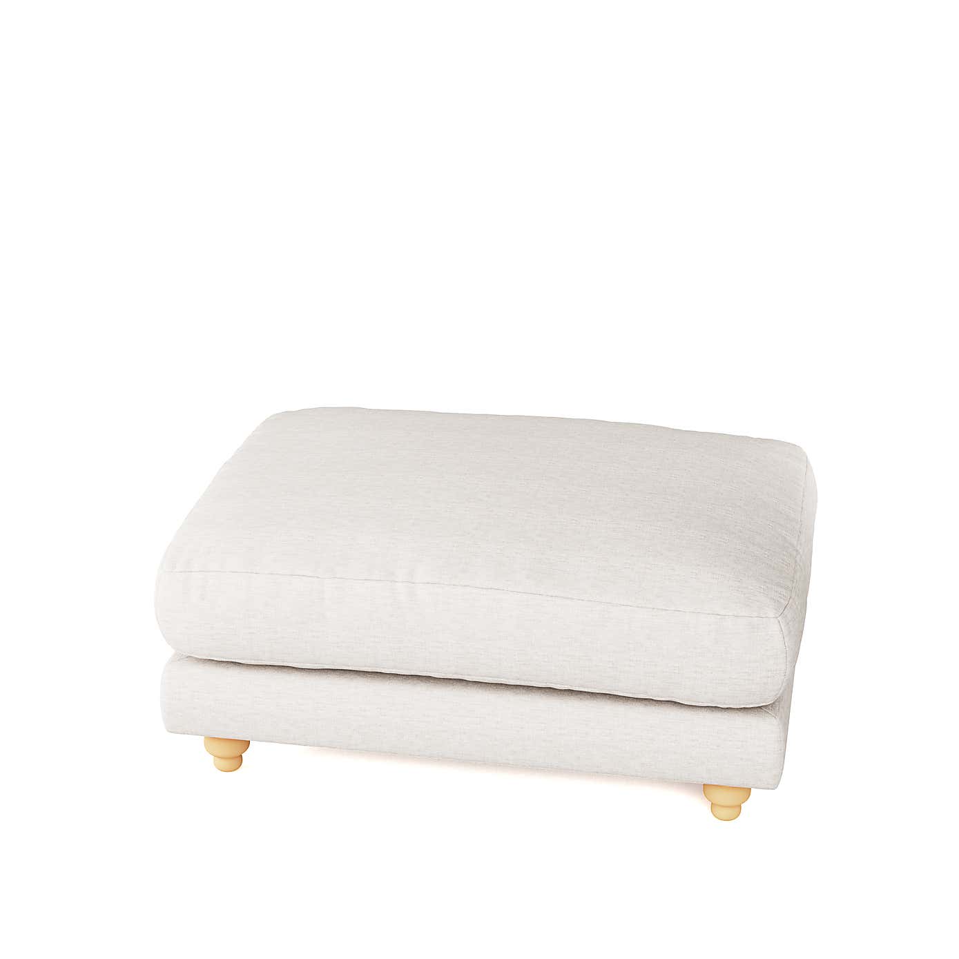 Martha Slub Faux Linen Footstool