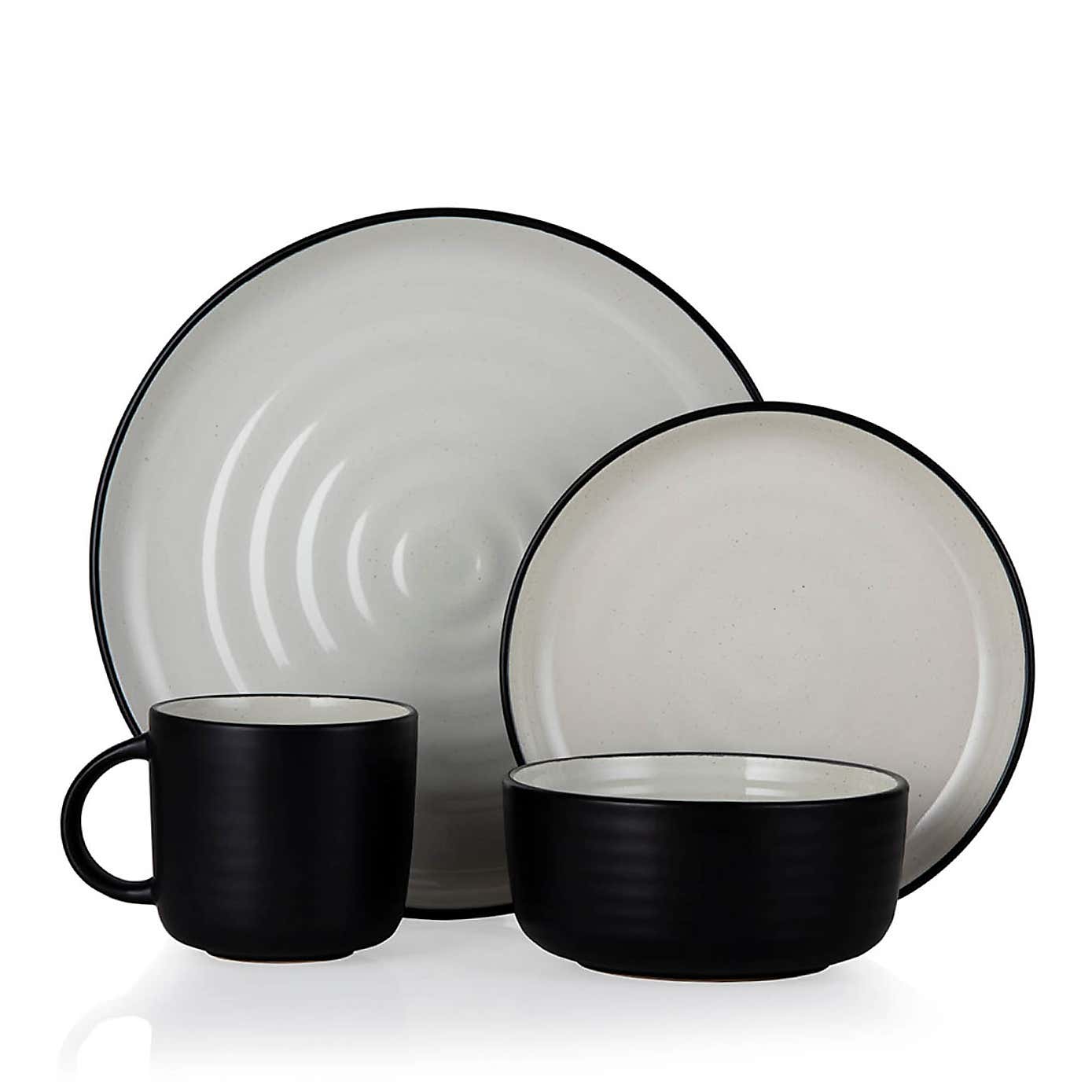 Barbary & Oak Cascade Stoneware 16 Piece Dinner Set
