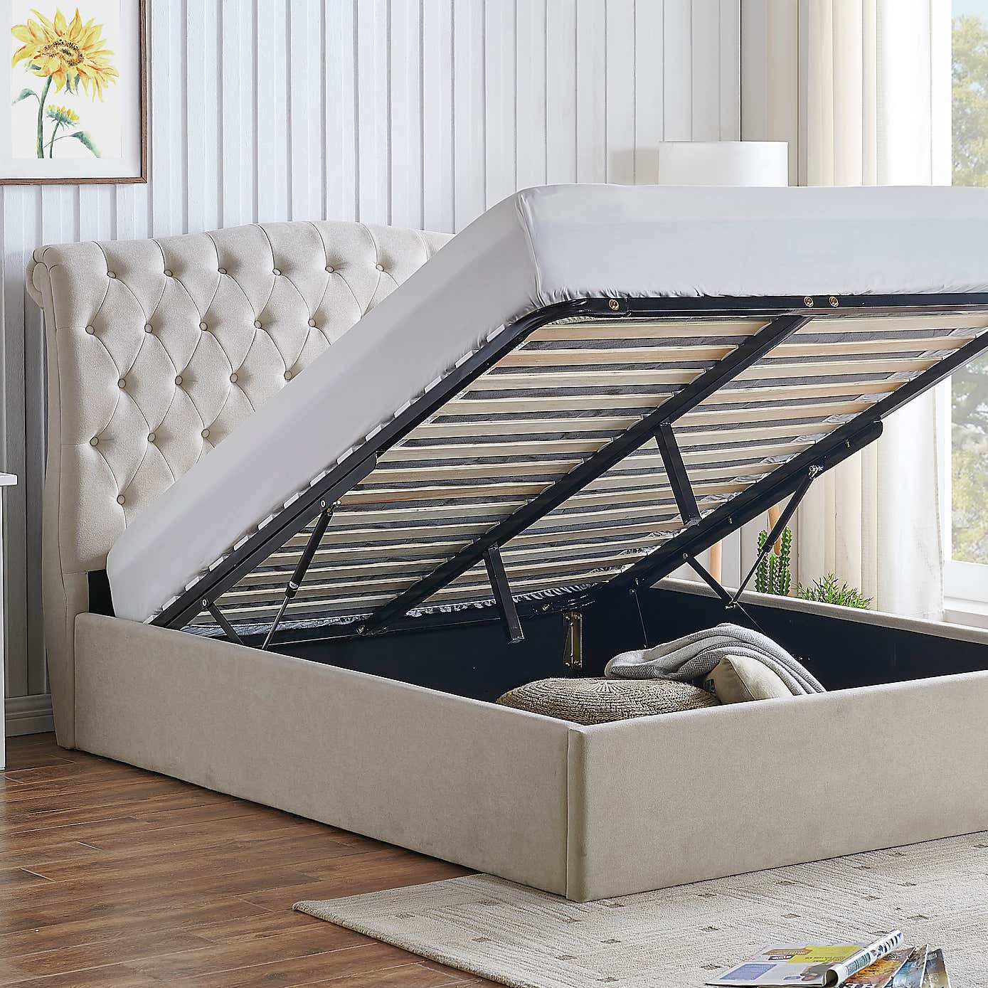 Rosa Storage Bed Charcoal