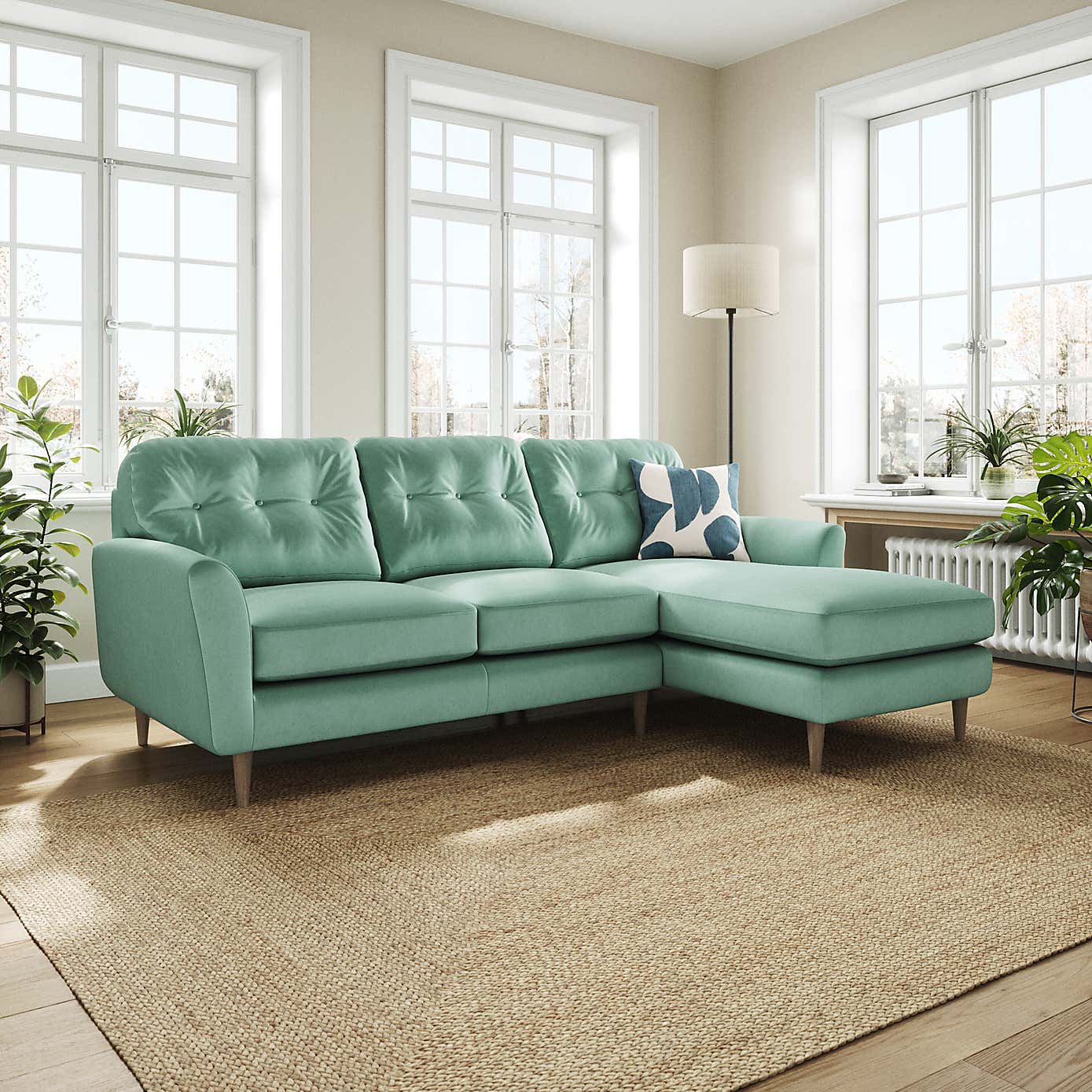 Sven Opulent Velvet Large Corner Chaise Sofa