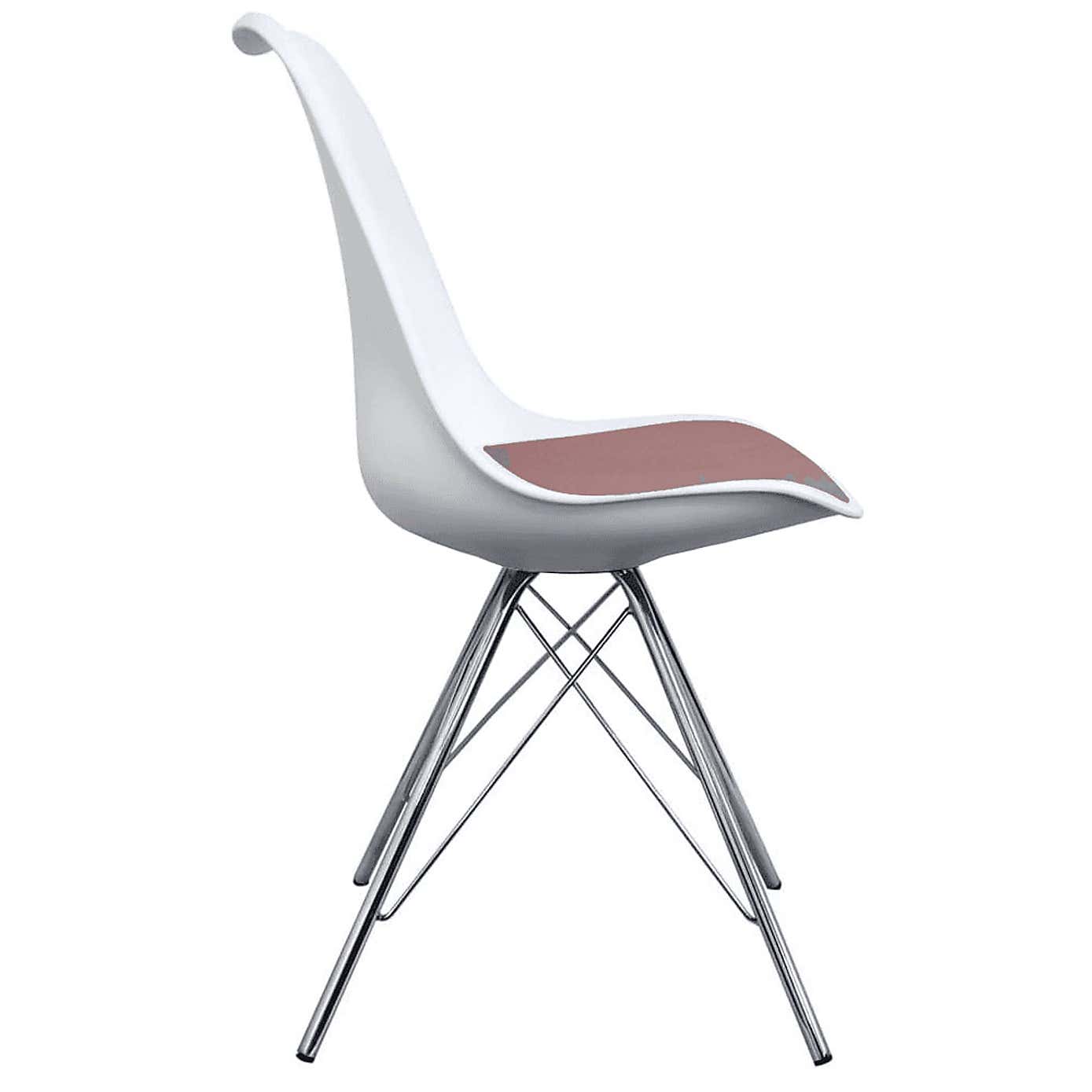 Fusion Living Soho White Plastic Dining Chair