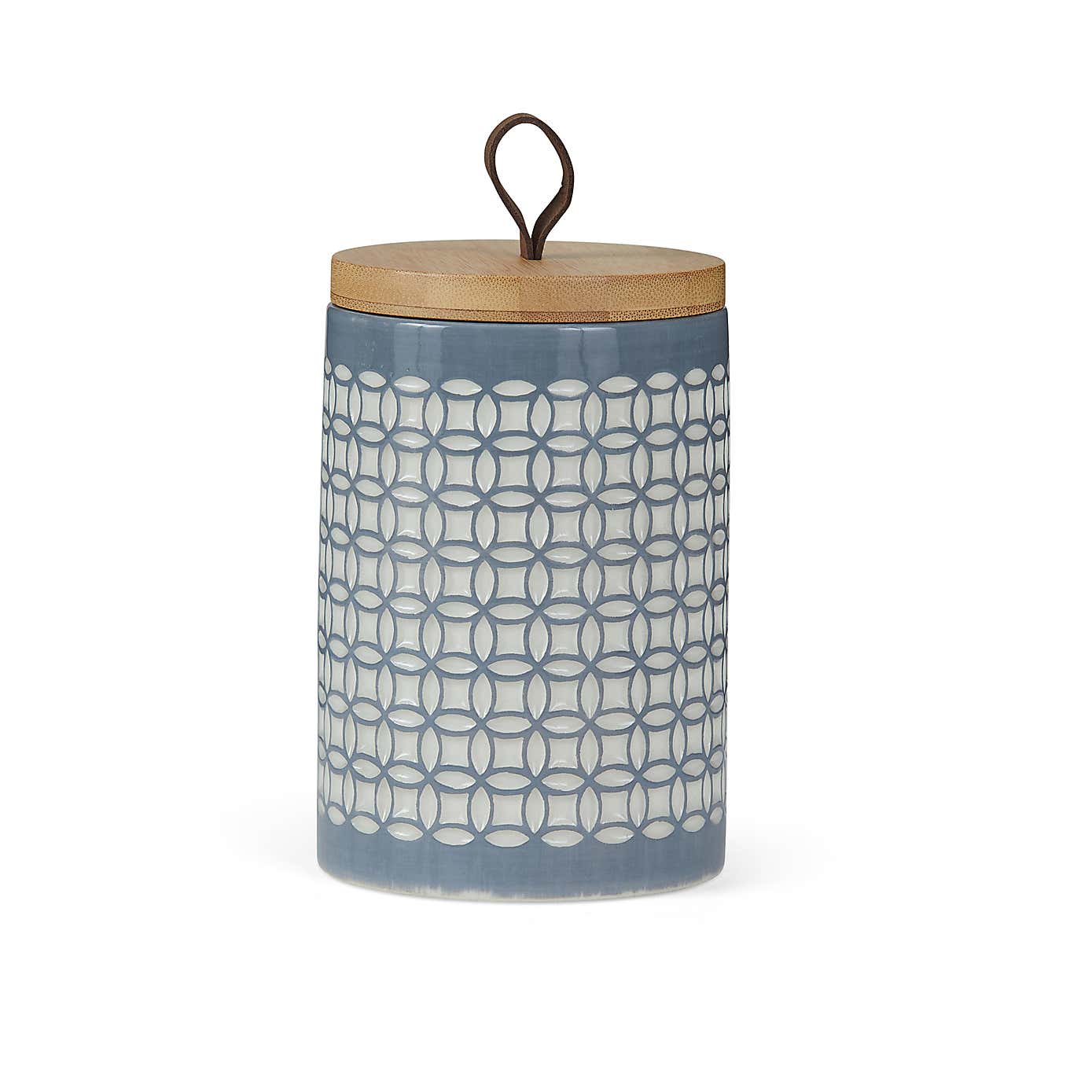 Dark Grey Geometric Kitchen Canister