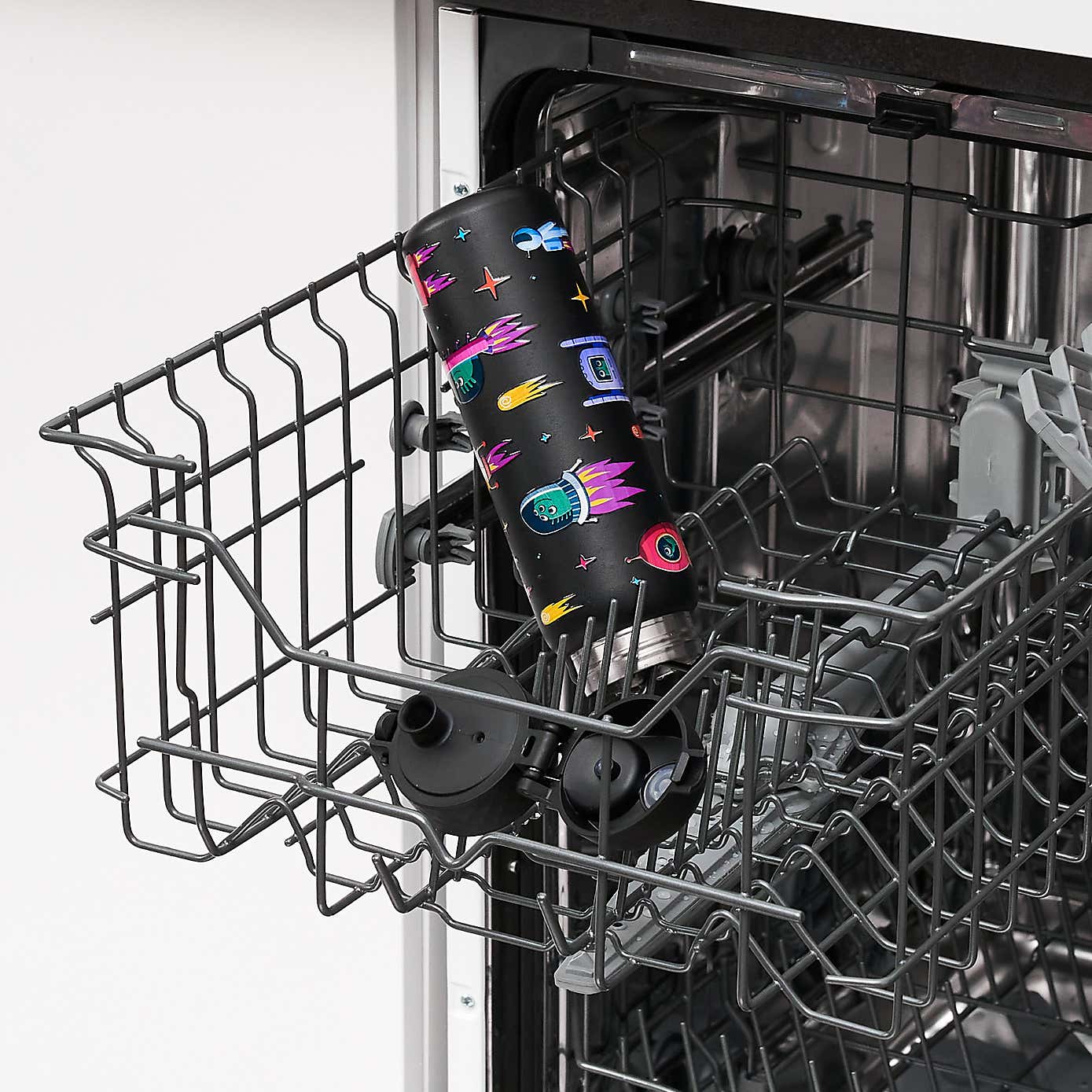 Ion8 Spaceship Leak Proof Kids Stainless Steel Water Bottle, 400ml