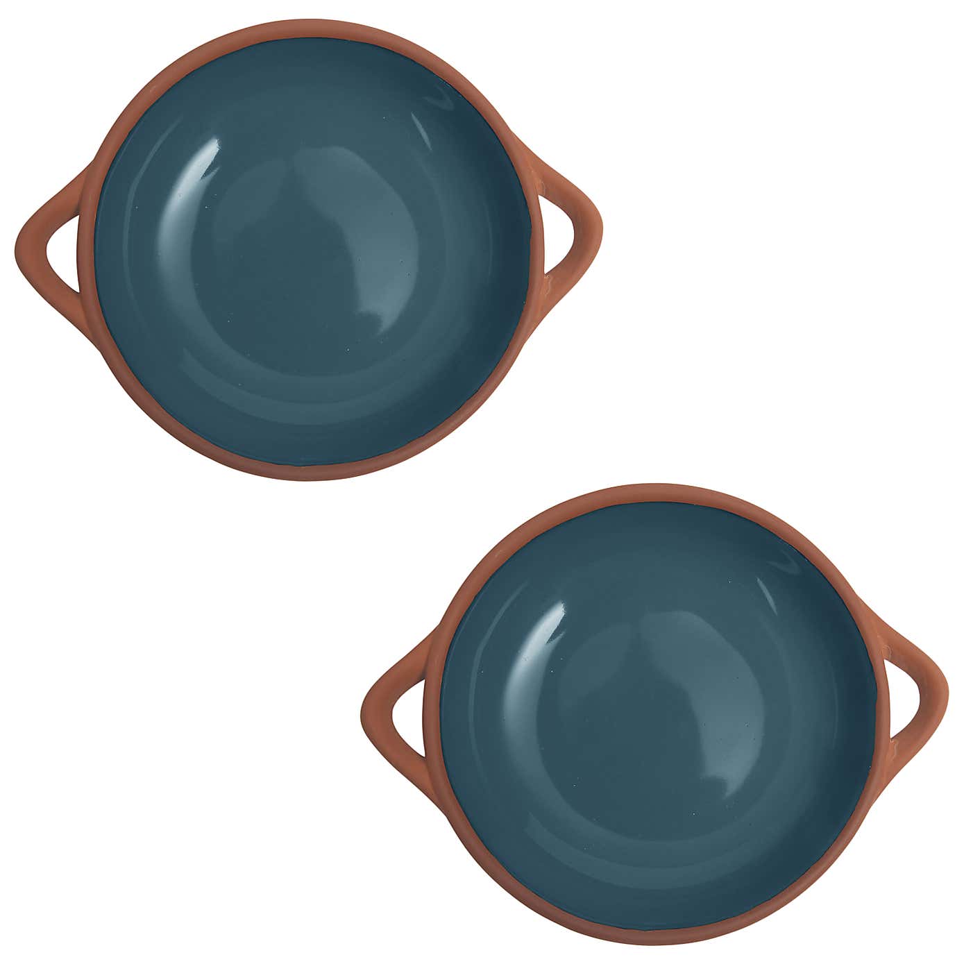 Dexam Set of 2 Sintra Small Glazed Terracotta Tapas Dishes