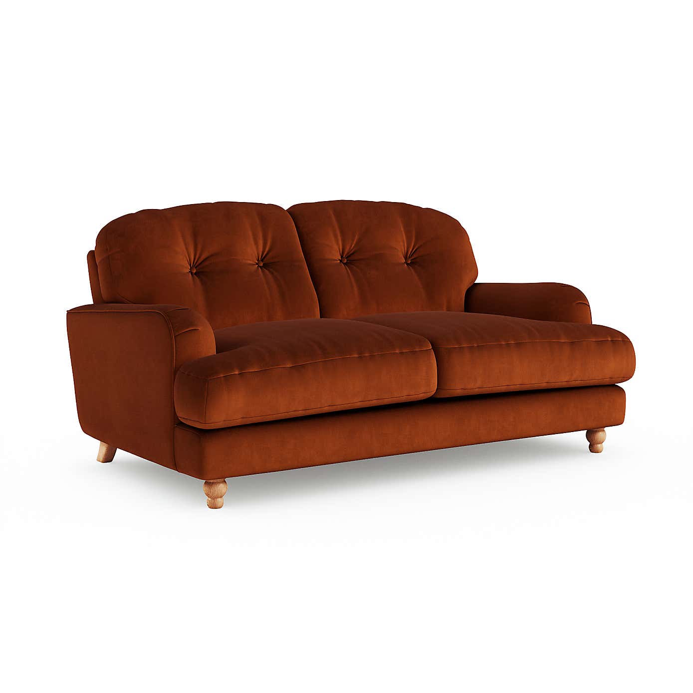 Martha Matte Plush Velvet 2 Seater Sofa