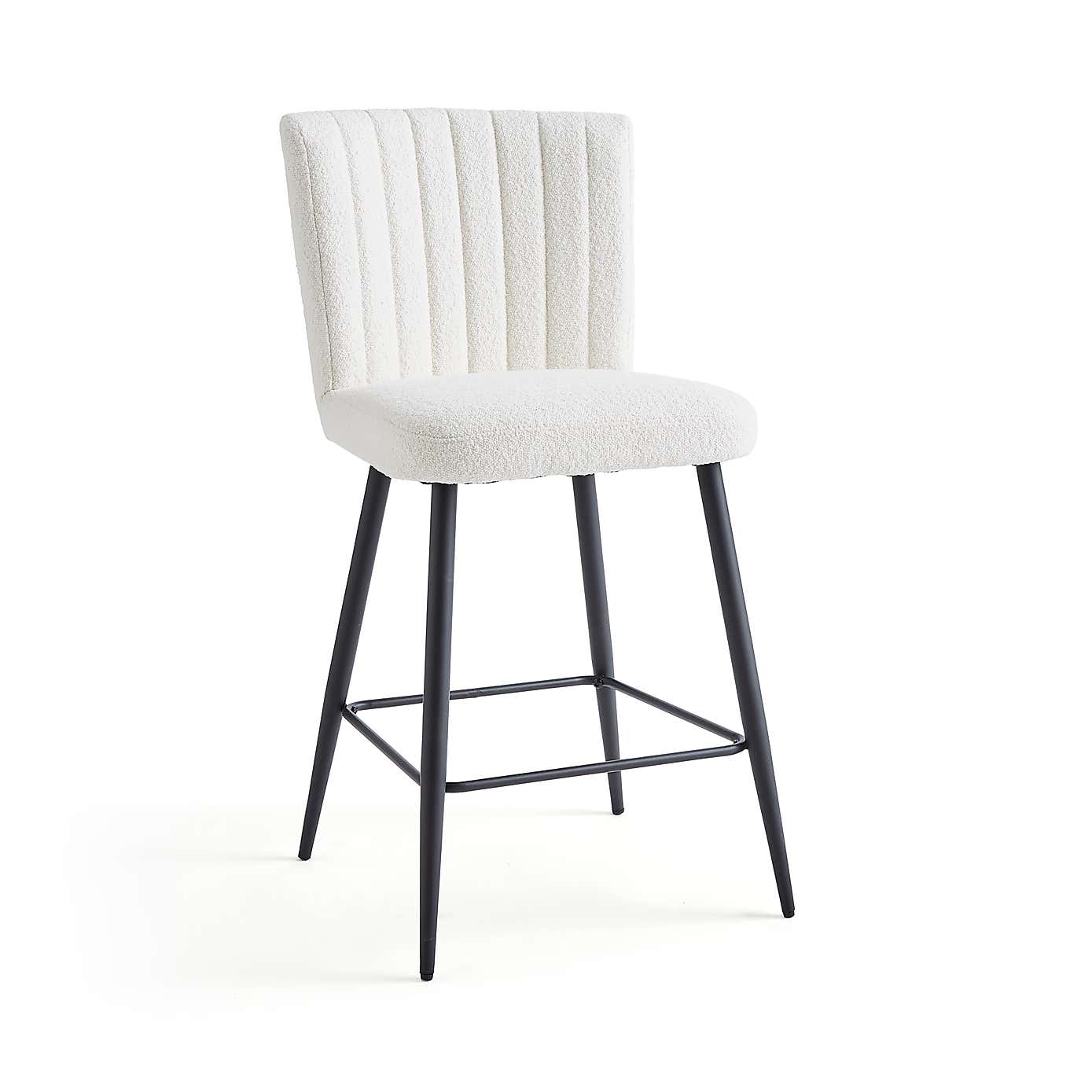 Taylor Counter Height Bar Stool, Ivory Boucle
