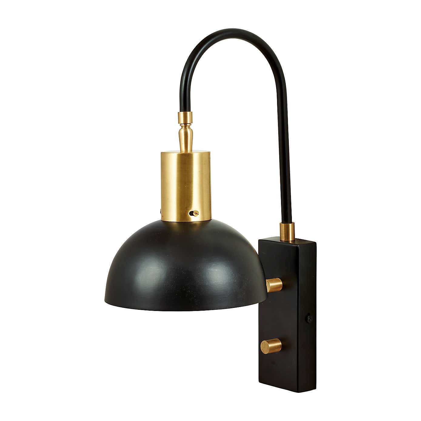 Mayfair Matt Black Domed Task Wall Light