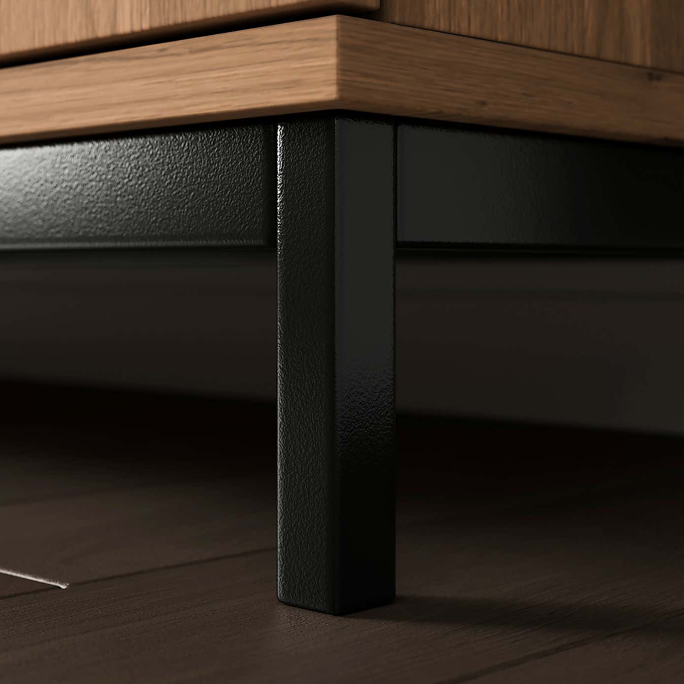 Reynolds Extra Wide TV Unit for TVs up to 80", Rustic Oak Effect   