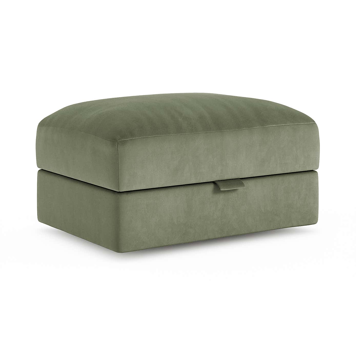 Hattie Matte Plush Velvet Storage Footstool