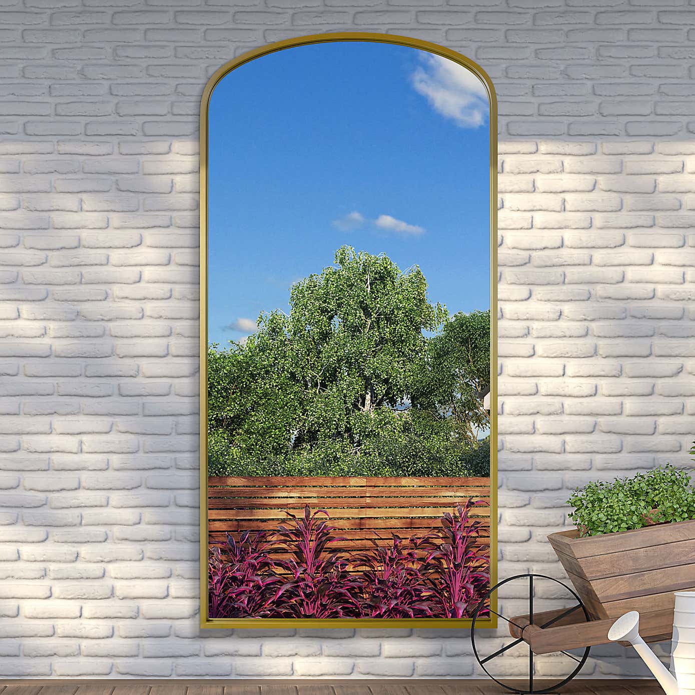 Curva Arched Indoor Outdoor Full Length Wall Mirror