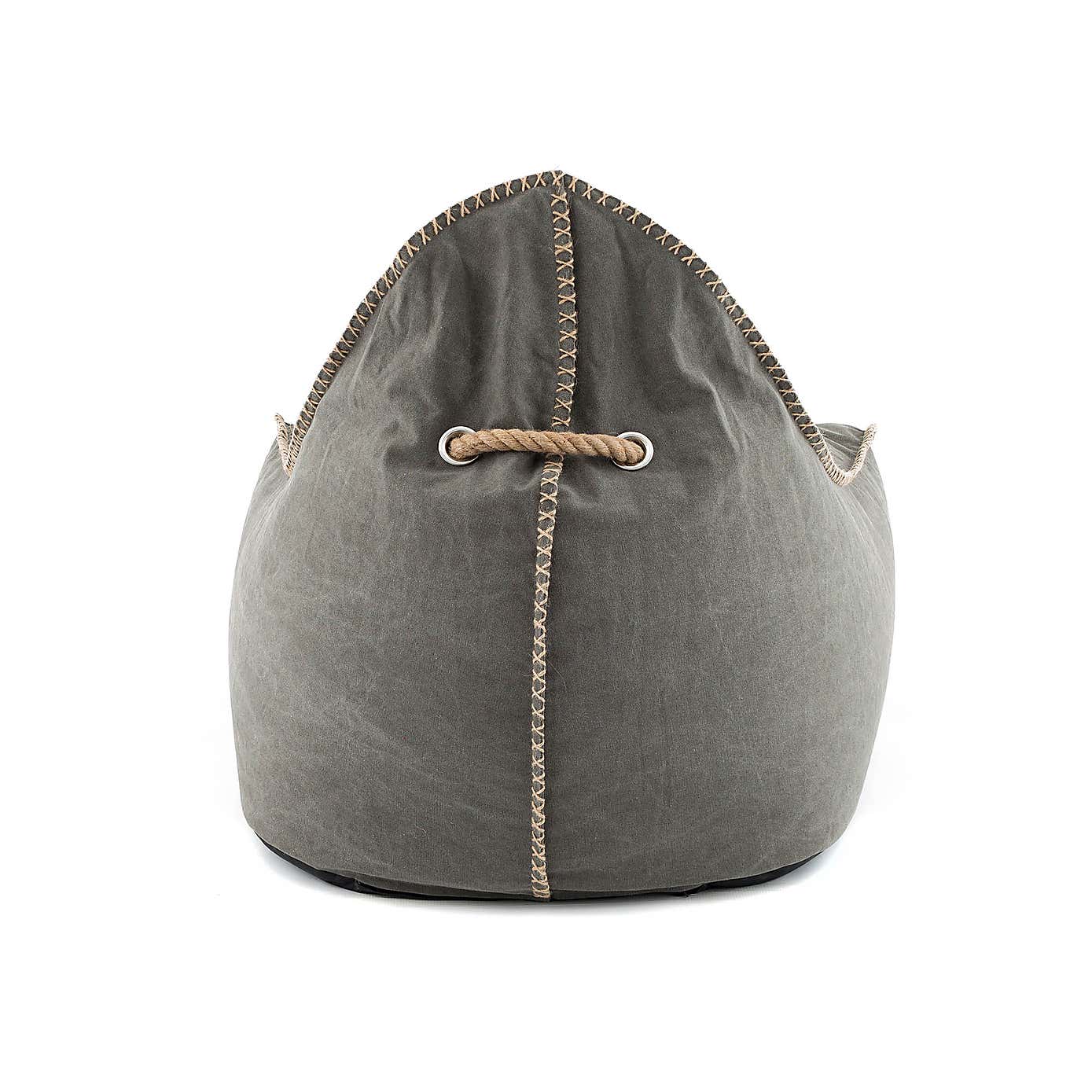 Charcoal Canvas Bean Chair