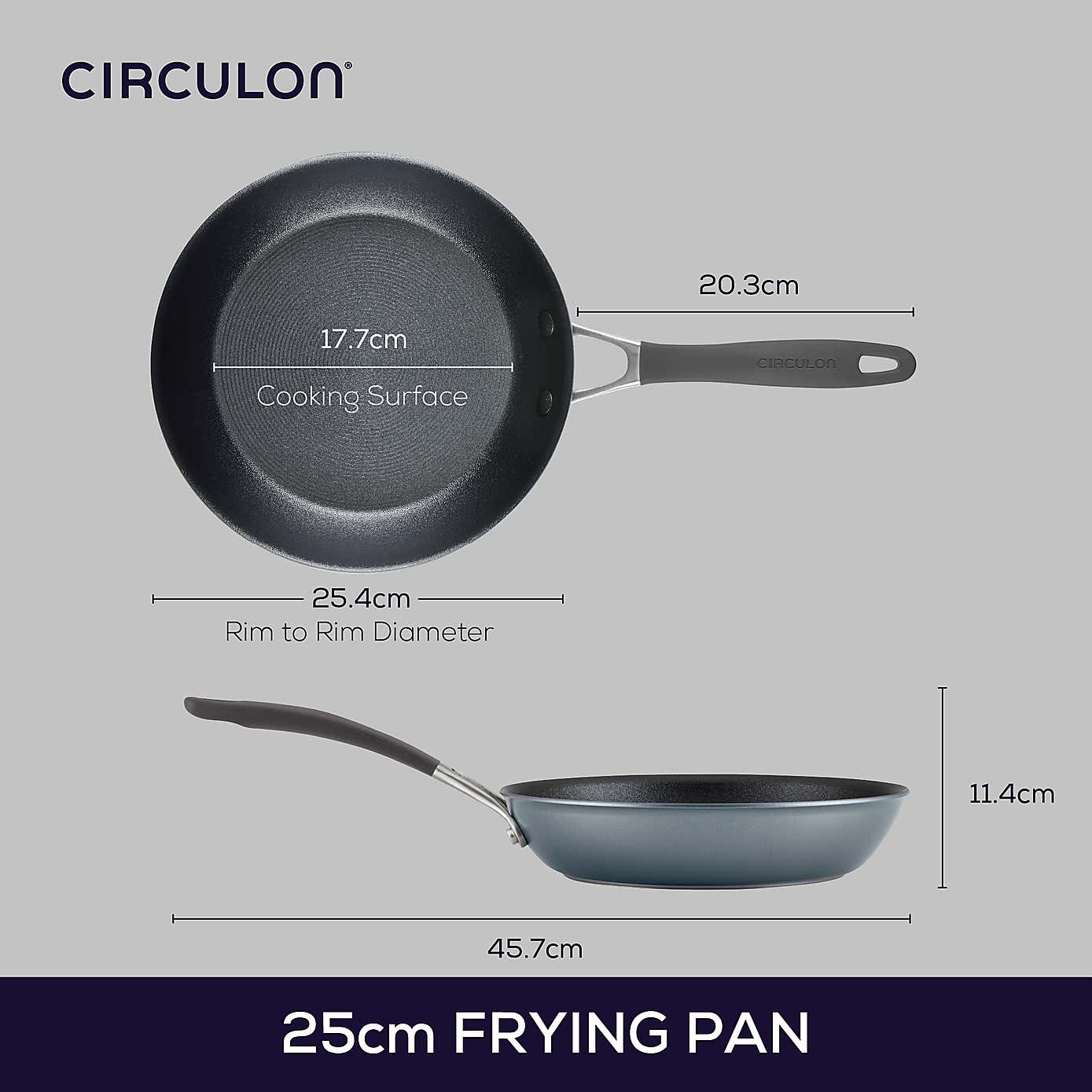 Circulon Scratch Defense Extreme Non-Stick Frying Pan, 25cm